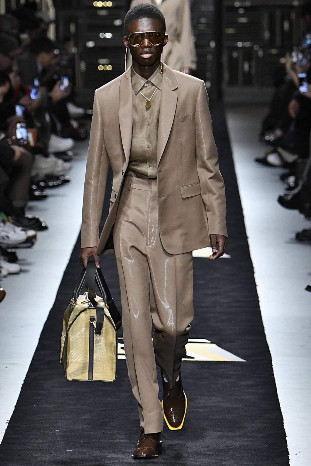 Fashion Week Milan Fall/Winter 2019 look 1 from the Fendi collection menswear