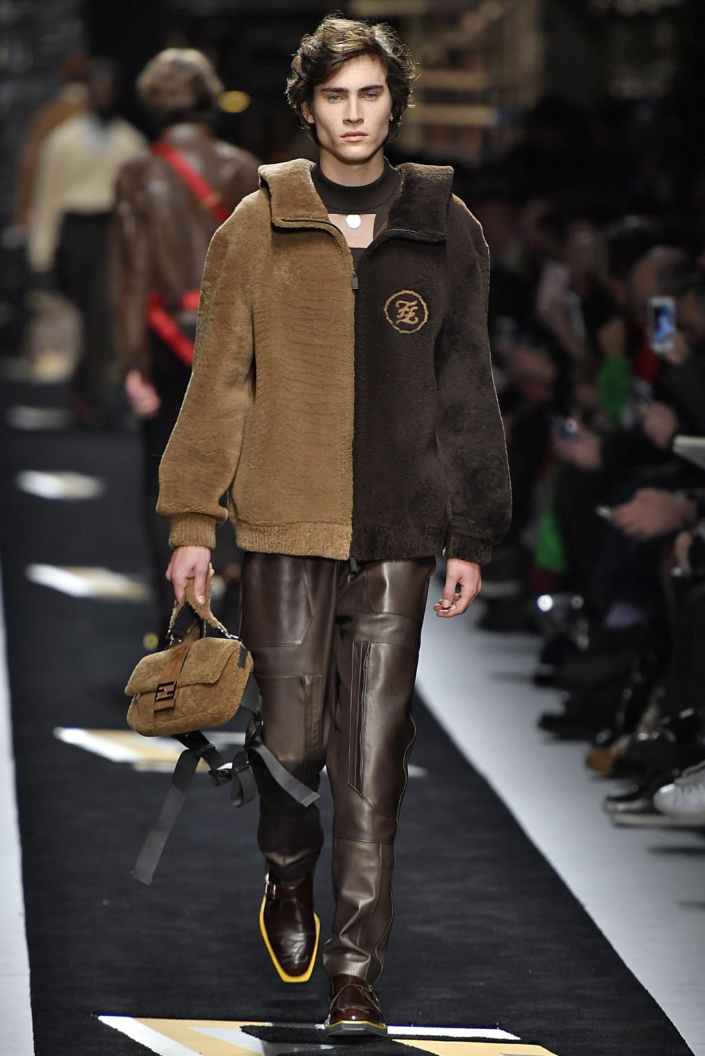 Fashion Week Milan Fall/Winter 2019 look 10 from the Fendi collection menswear