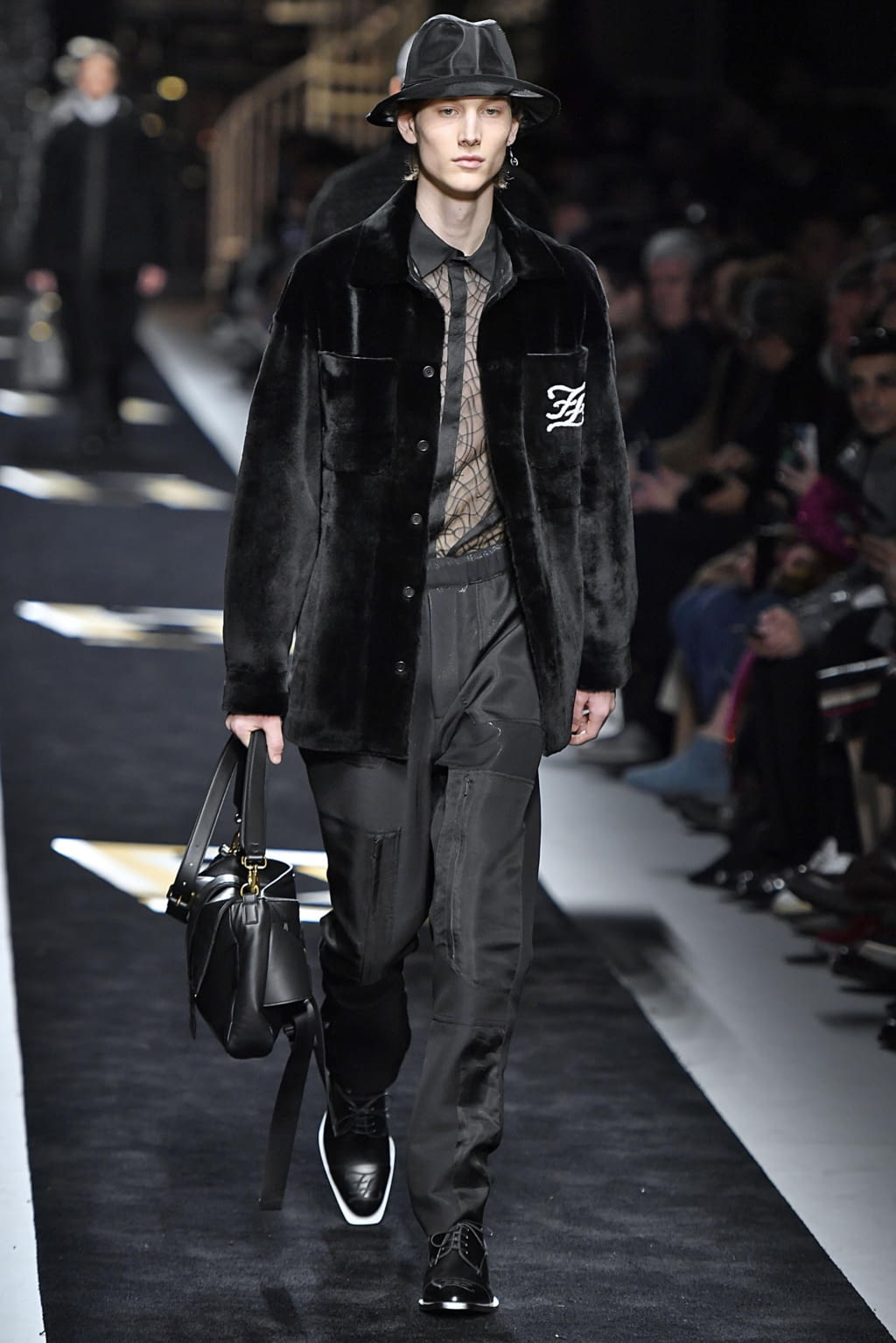 Fashion Week Milan Fall/Winter 2019 look 56 from the Fendi collection menswear