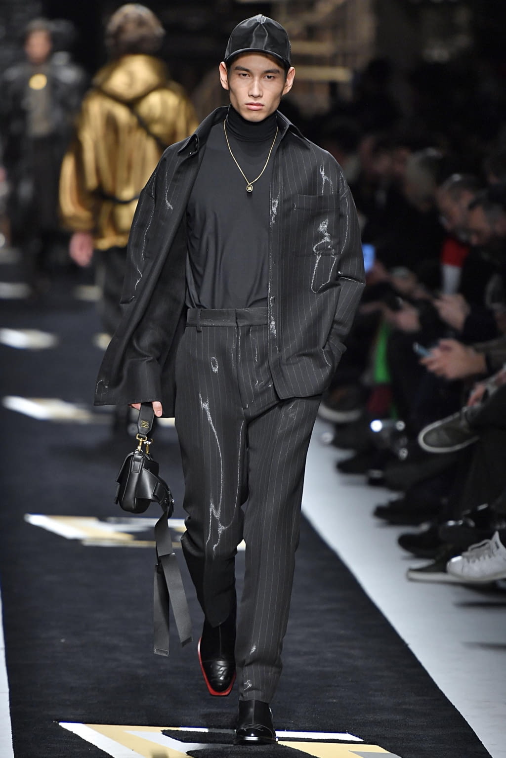 Fashion Week Milan Fall/Winter 2019 look 50 from the Fendi collection menswear