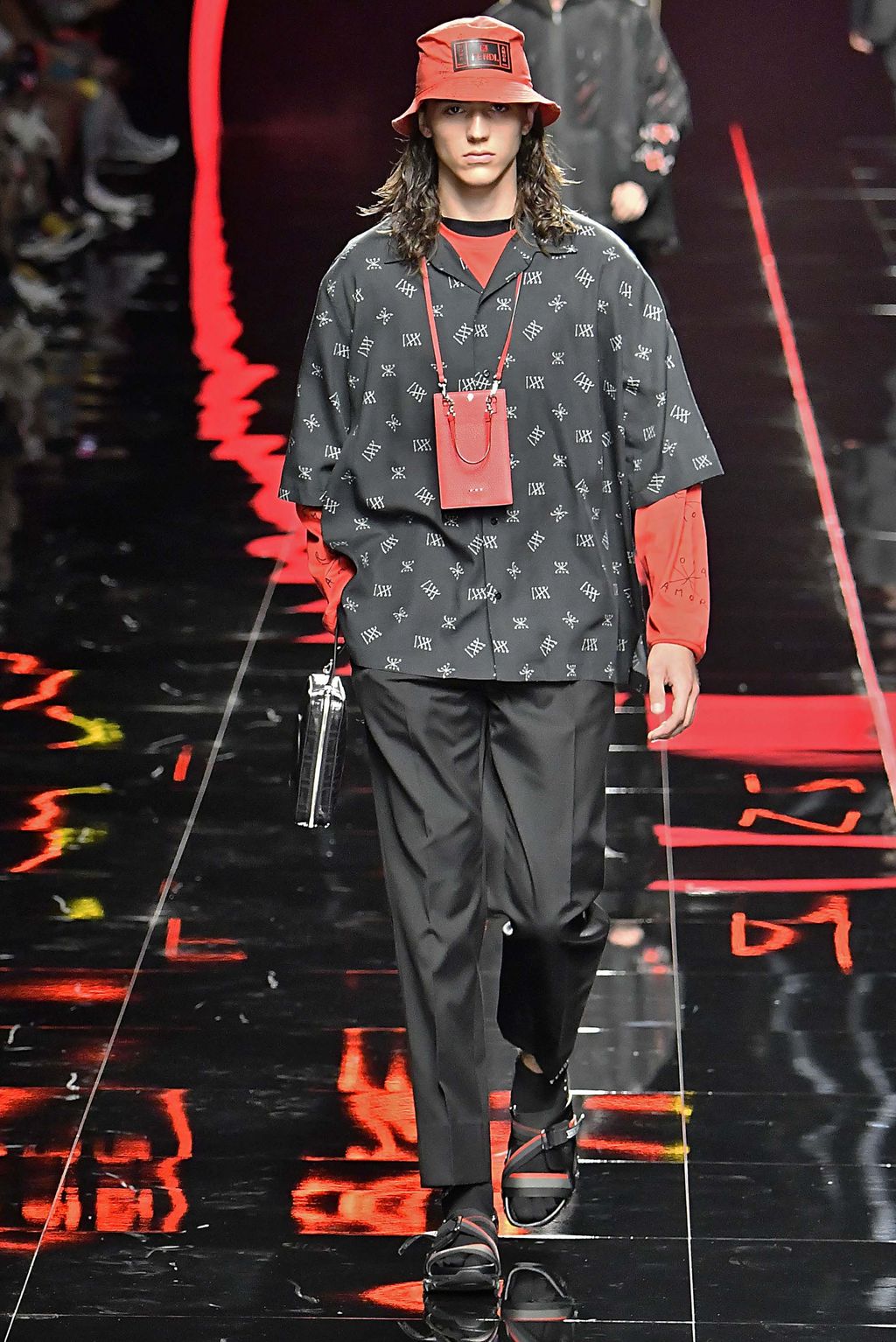 Fashion Week Milan Spring/Summer 2019 look 8 from the Fendi collection 男装