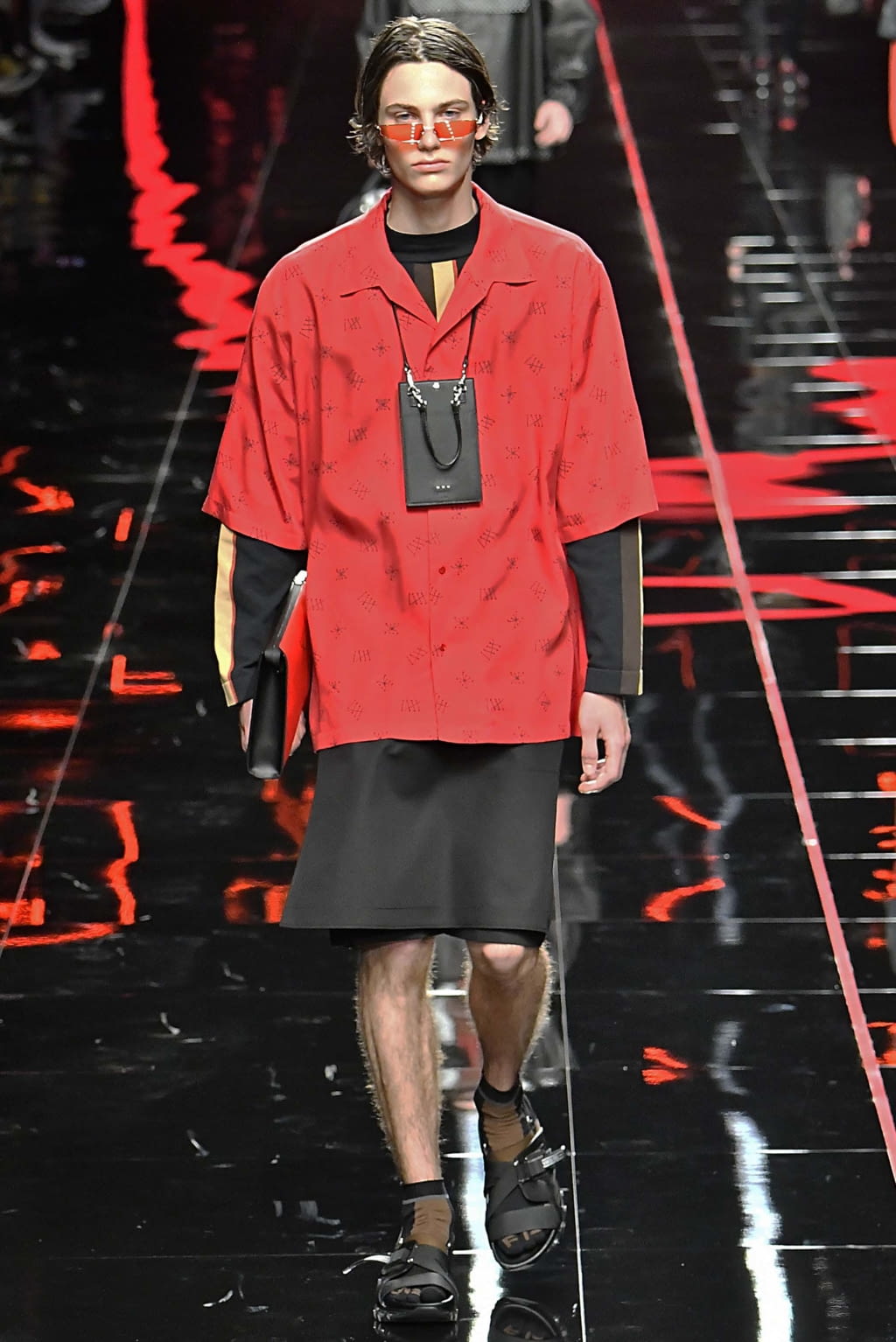 Fashion Week Milan Spring/Summer 2019 look 10 from the Fendi collection menswear