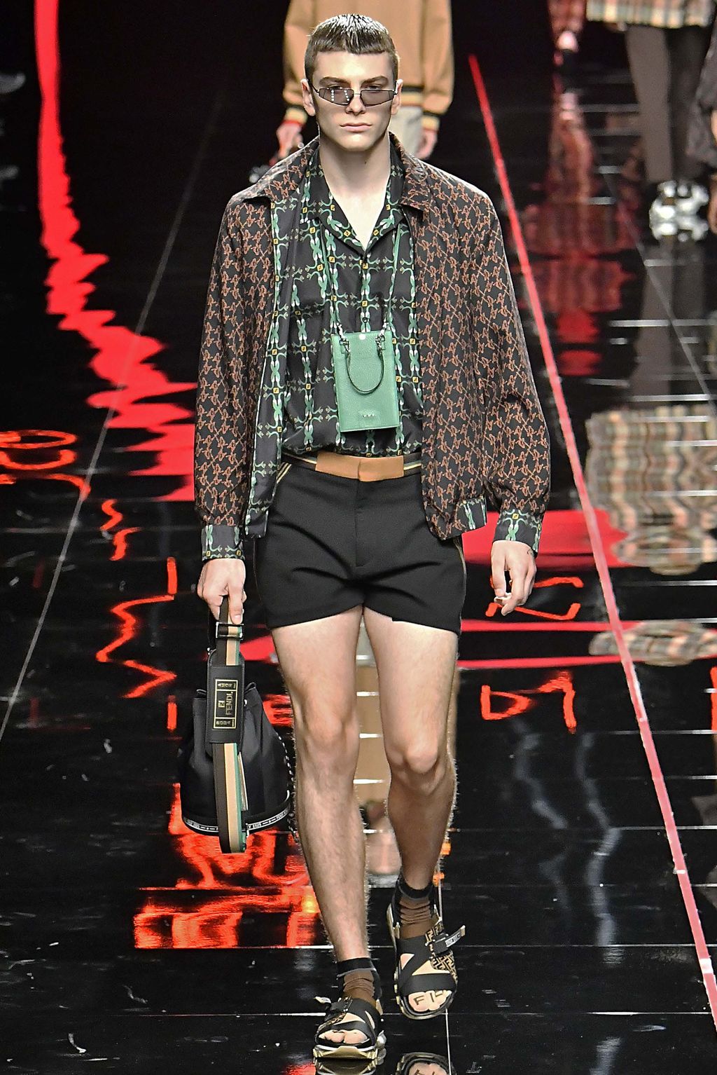 Fashion Week Milan Spring/Summer 2019 look 34 from the Fendi collection menswear