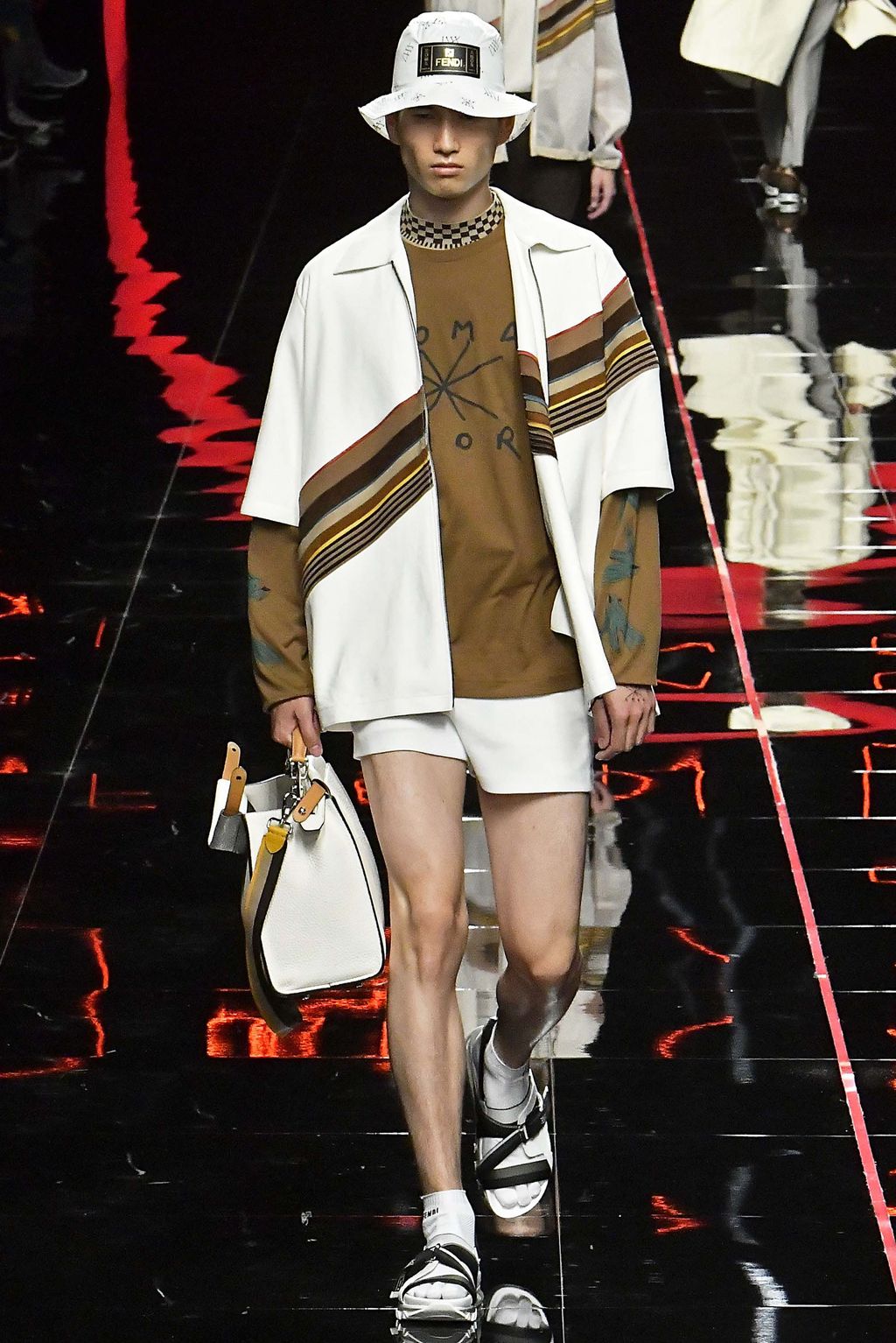Fashion Week Milan Spring/Summer 2019 look 49 from the Fendi collection menswear