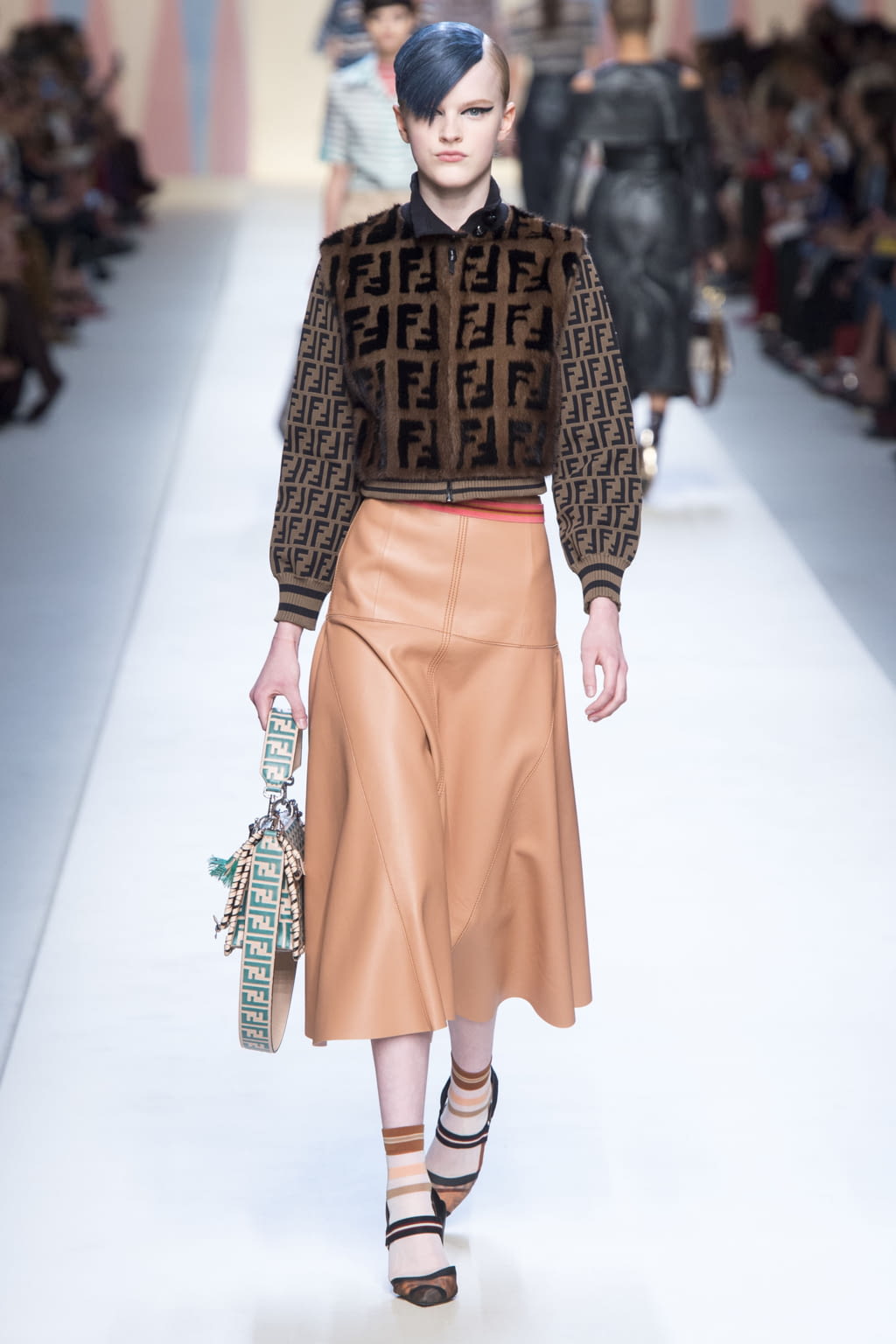 Fashion Week Milan Spring/Summer 2018 look 10 from the Fendi collection womenswear