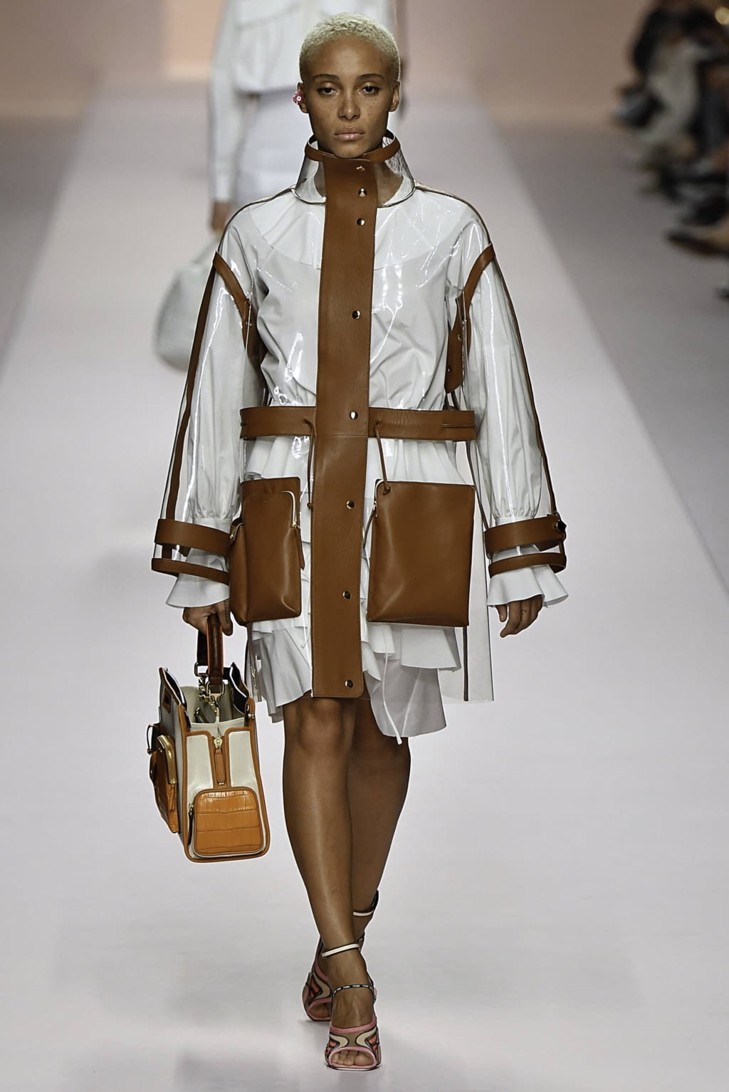 Fashion Week Milan Spring/Summer 2019 look 1 from the Fendi collection womenswear