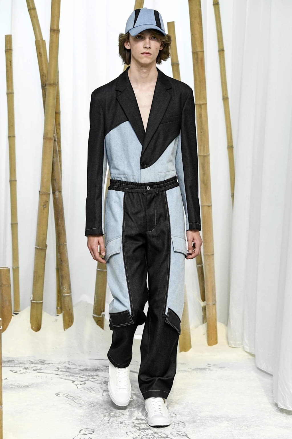 Fashion Week London Spring/Summer 2020 look 19 from the Feng Chen Wang collection menswear