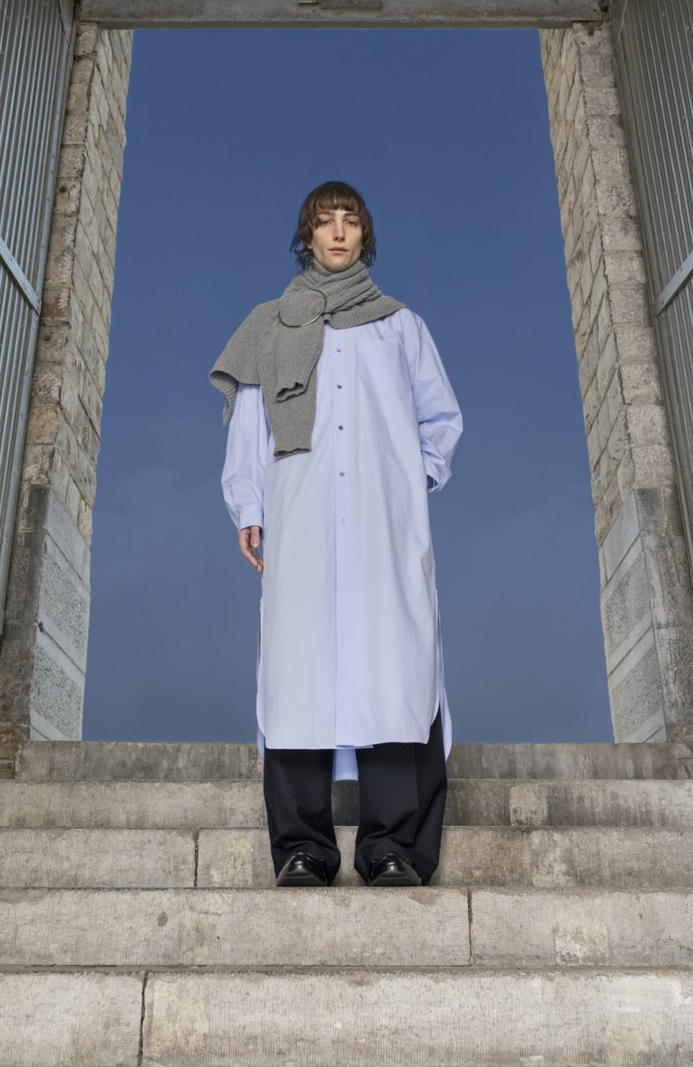 Fashion Week Paris Fall/Winter 2021 look 6 from the Dries Van Noten collection 男装