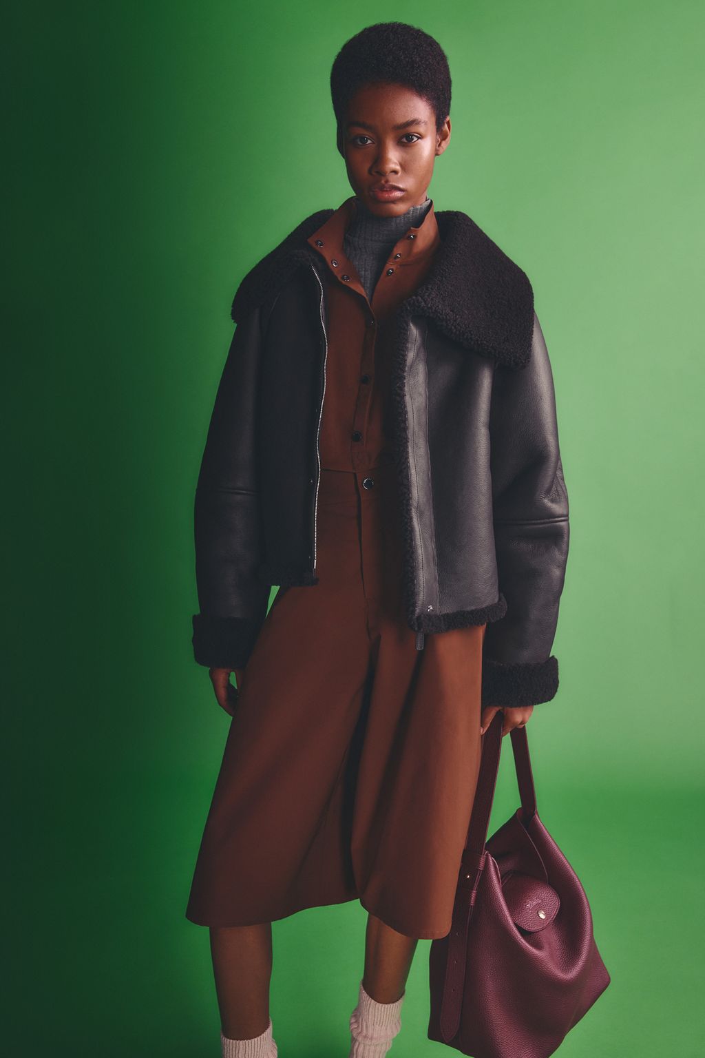 Fashion Week Paris Fall/Winter 2026 look 21 from the Longchamp collection 女装