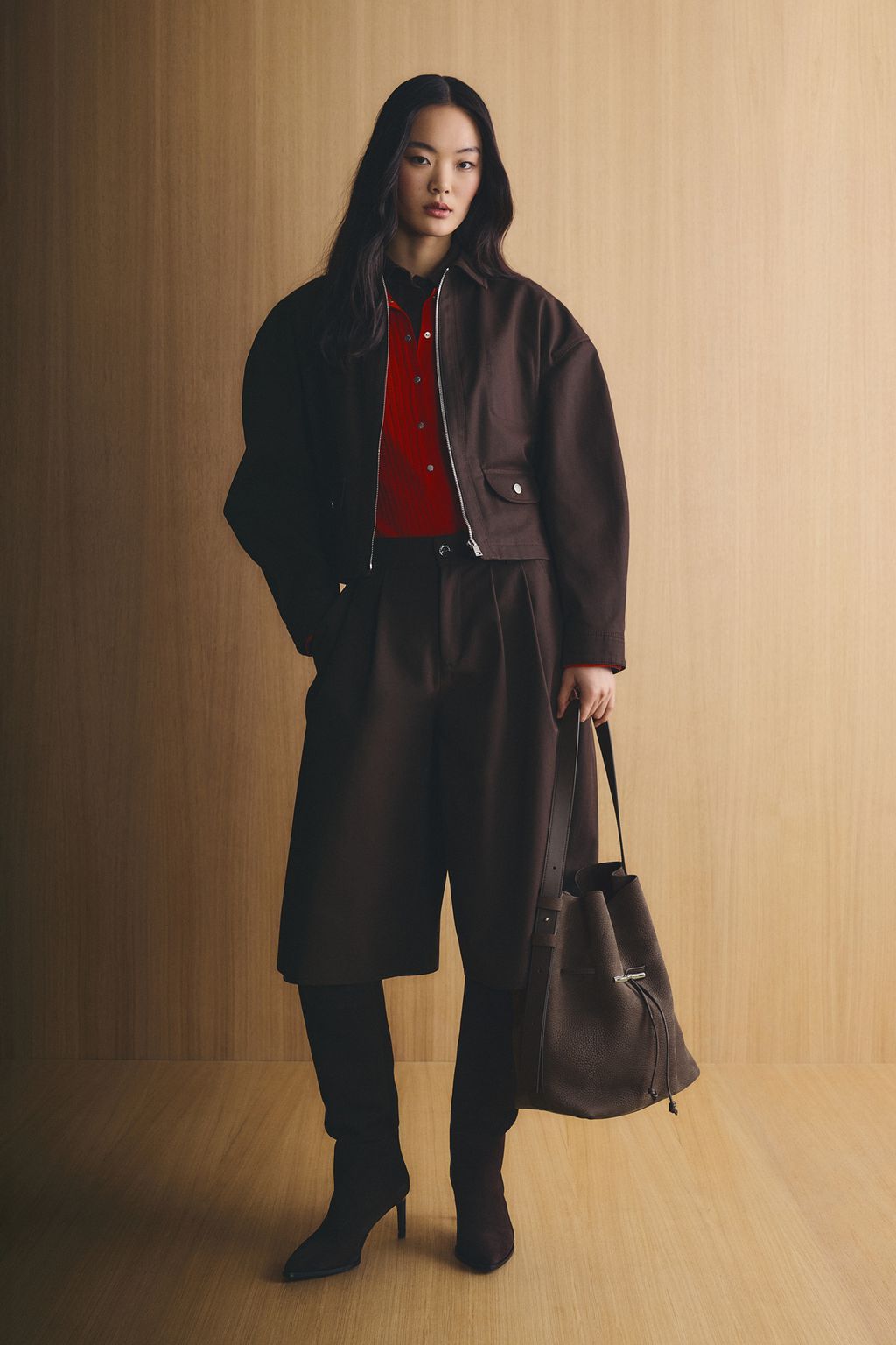 Fashion Week Paris Fall/Winter 2026 look 37 from the Longchamp collection 女装