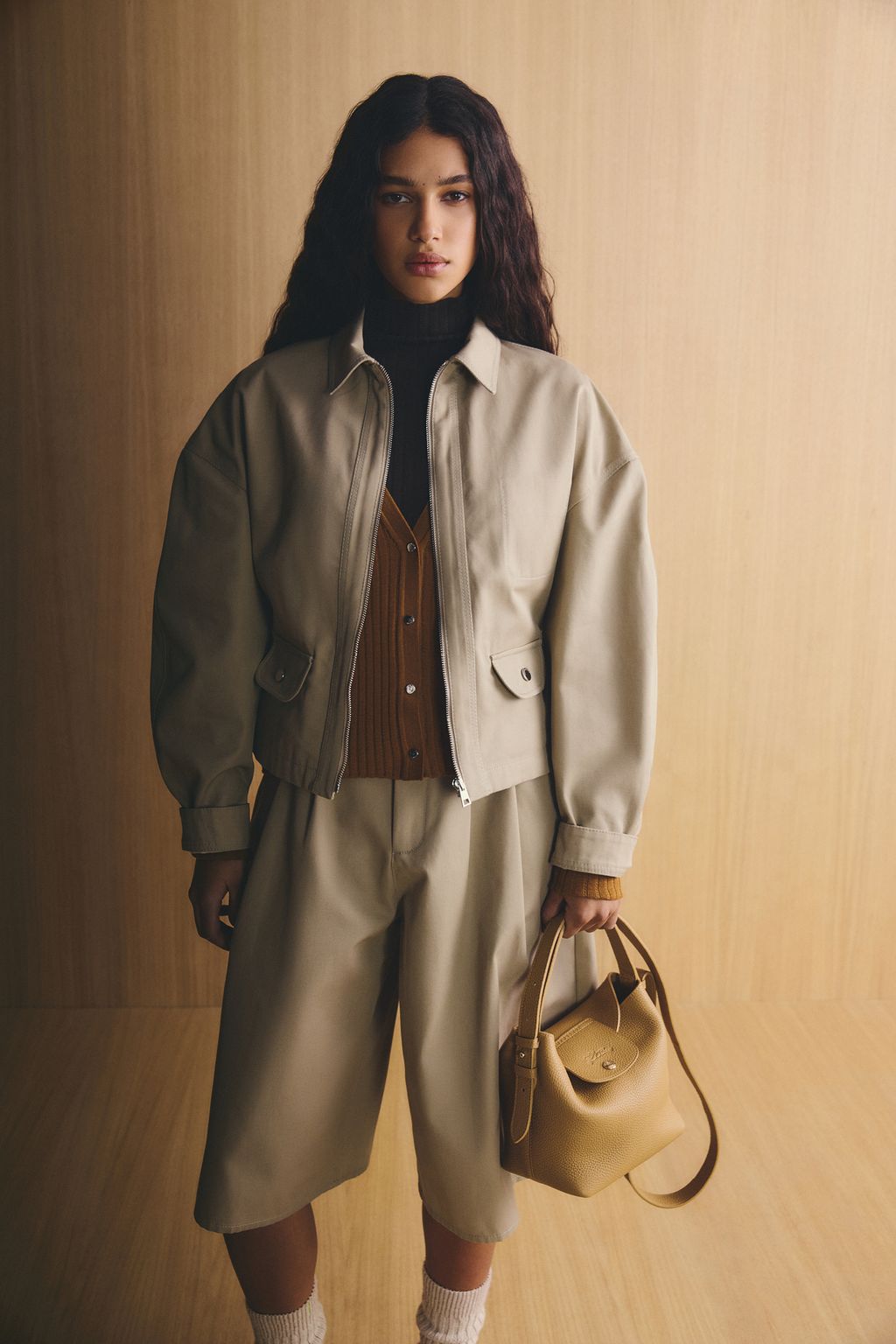 Fashion Week Paris Fall/Winter 2026 look 56 from the Longchamp collection womenswear