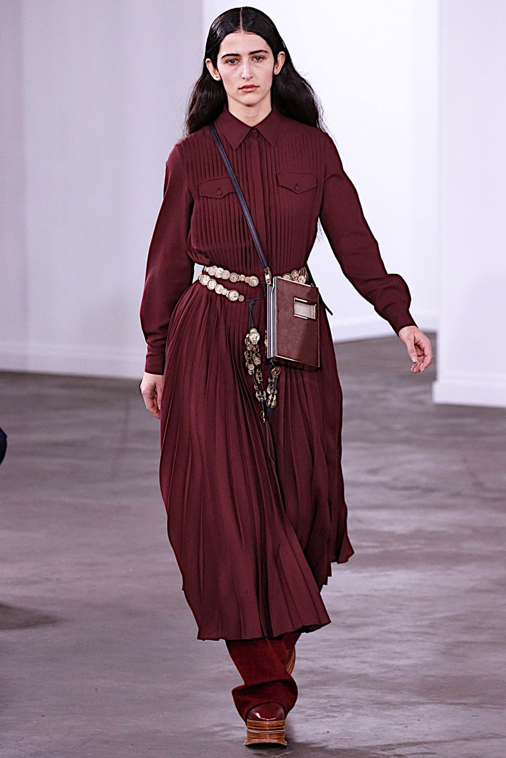 Fashion Week New York Fall/Winter 2019 look 14 from the Gabriela Hearst collection 女装