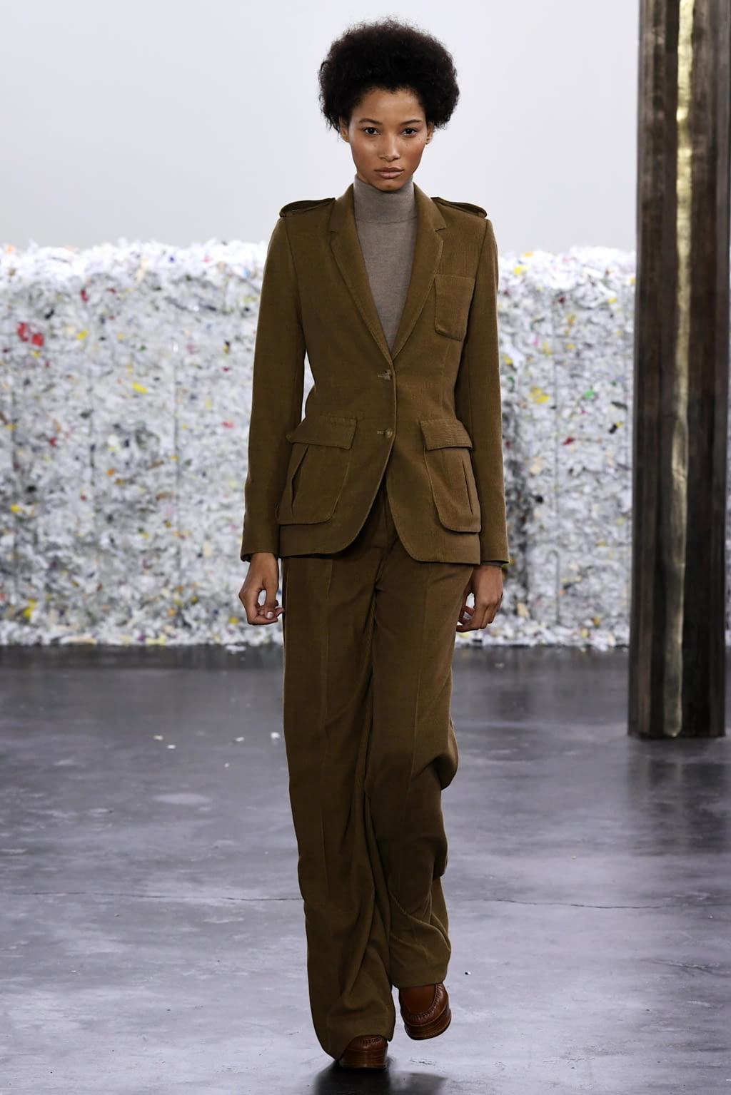 Fashion Week New York Fall/Winter 2020 look 1 de la collection Gabriela Hearst womenswear