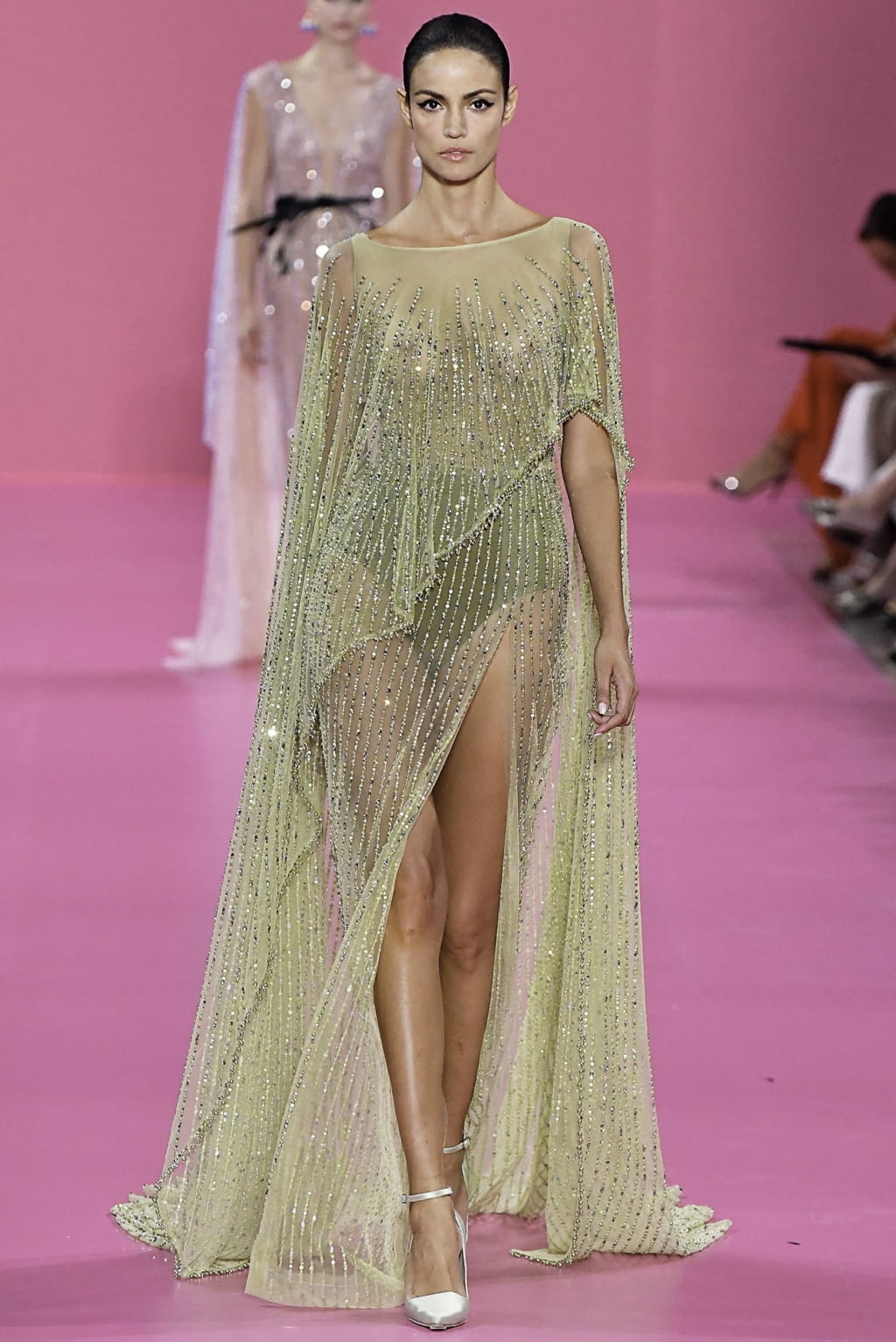 Fashion Week Paris Fall/Winter 2019 look 28 de la collection Georges Hobeika couture