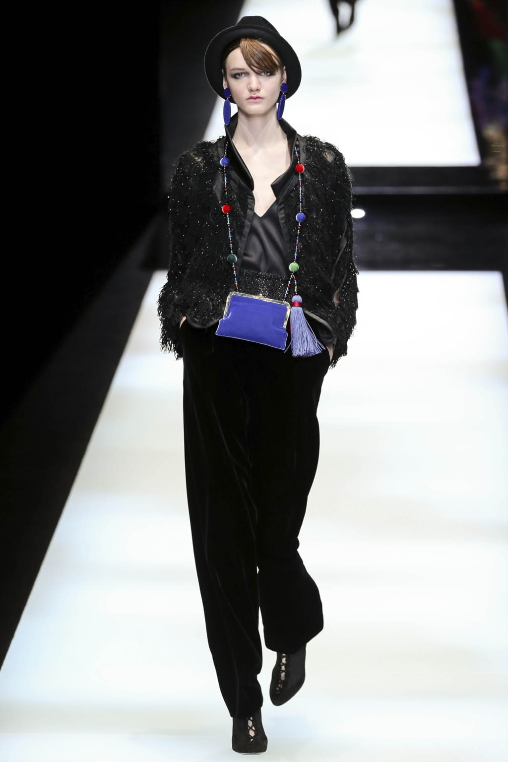 Fashion Week Milan Fall/Winter 2017 look 50 from the Giorgio Armani collection womenswear