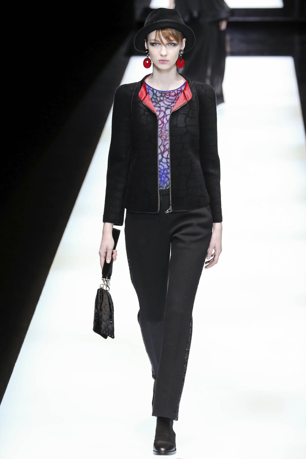 Fashion Week Milan Fall/Winter 2017 look 65 from the Giorgio Armani collection womenswear