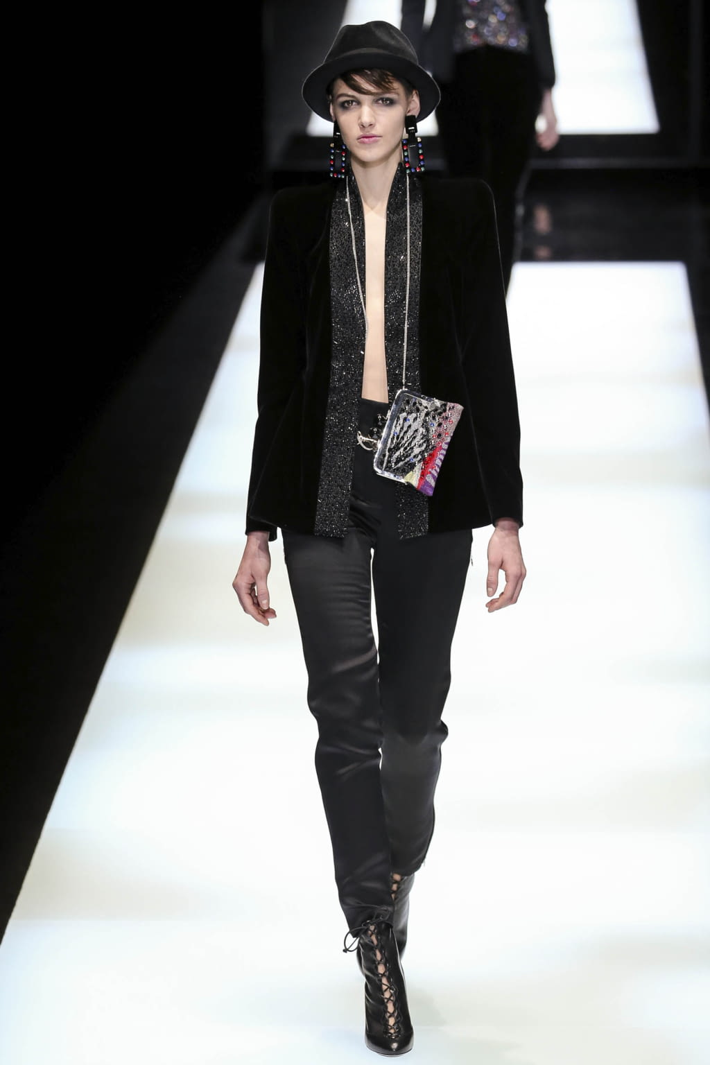 Fashion Week Milan Fall/Winter 2017 look 67 from the Giorgio Armani collection womenswear