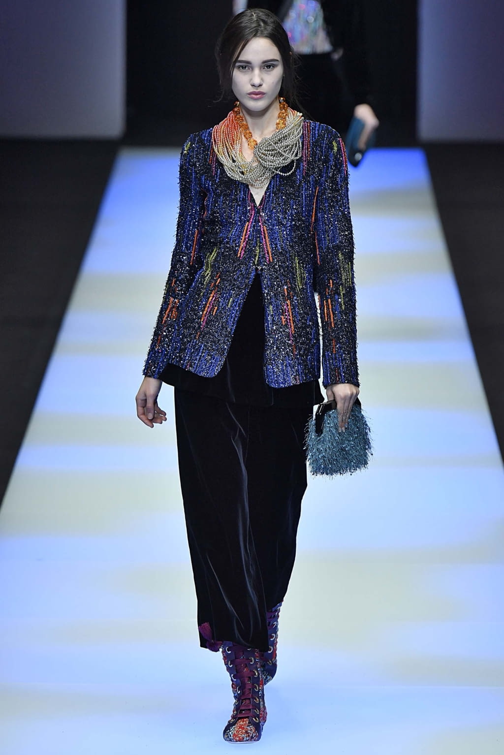 Fashion Week Milan Fall/Winter 2018 look 79 from the Giorgio Armani collection womenswear