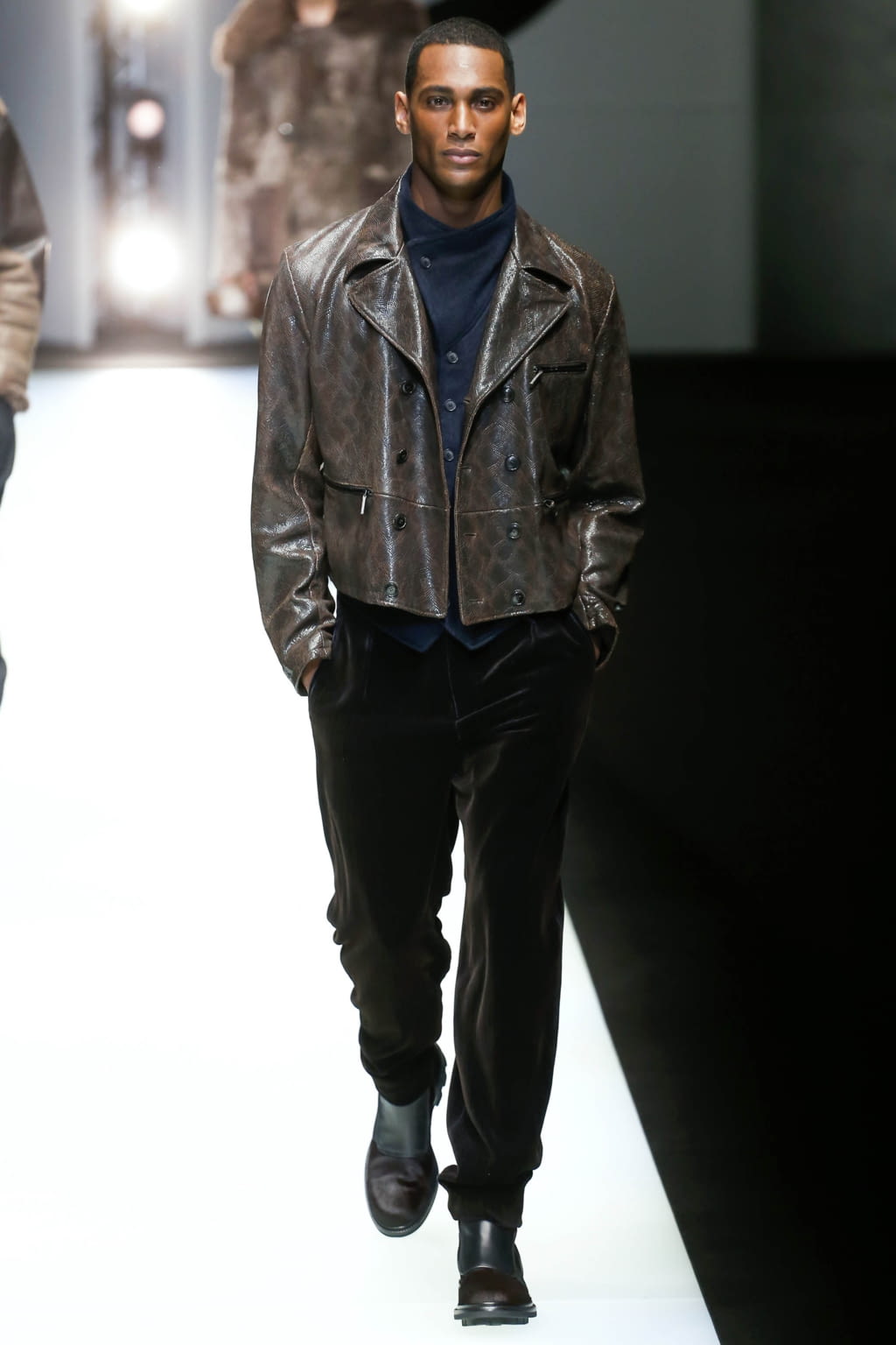 Fashion Week Milan Fall/Winter 2018 look 49 from the Giorgio Armani collection menswear