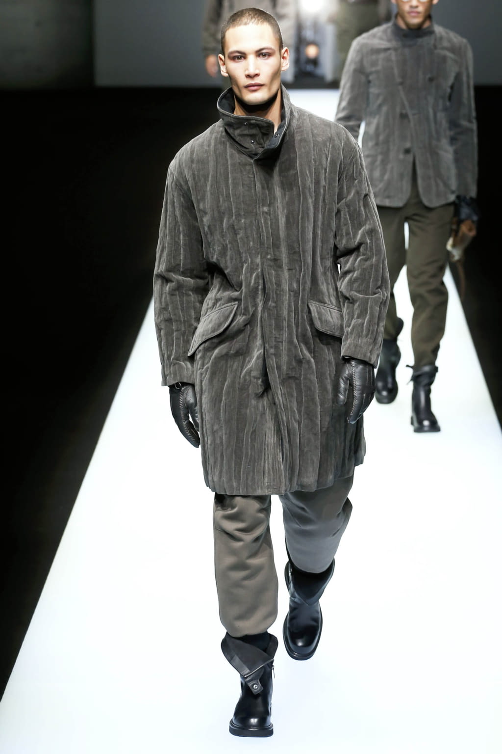 Fashion Week Milan Fall/Winter 2018 look 55 from the Giorgio Armani collection menswear