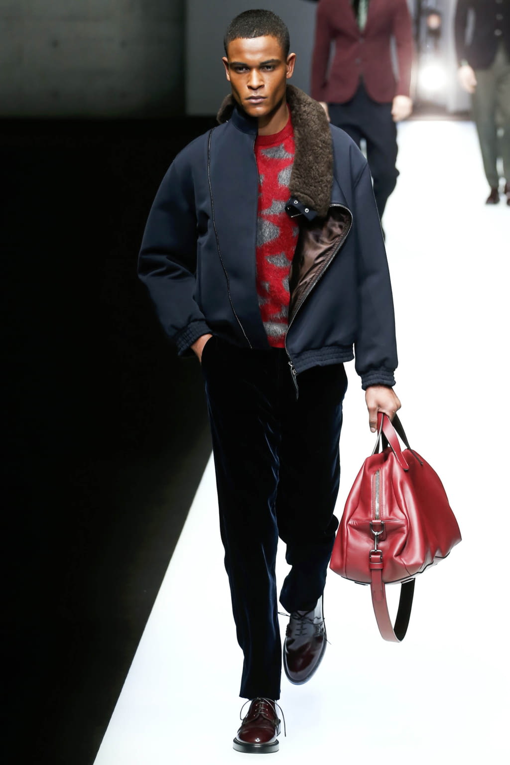 Fashion Week Milan Fall/Winter 2018 look 63 from the Giorgio Armani collection menswear