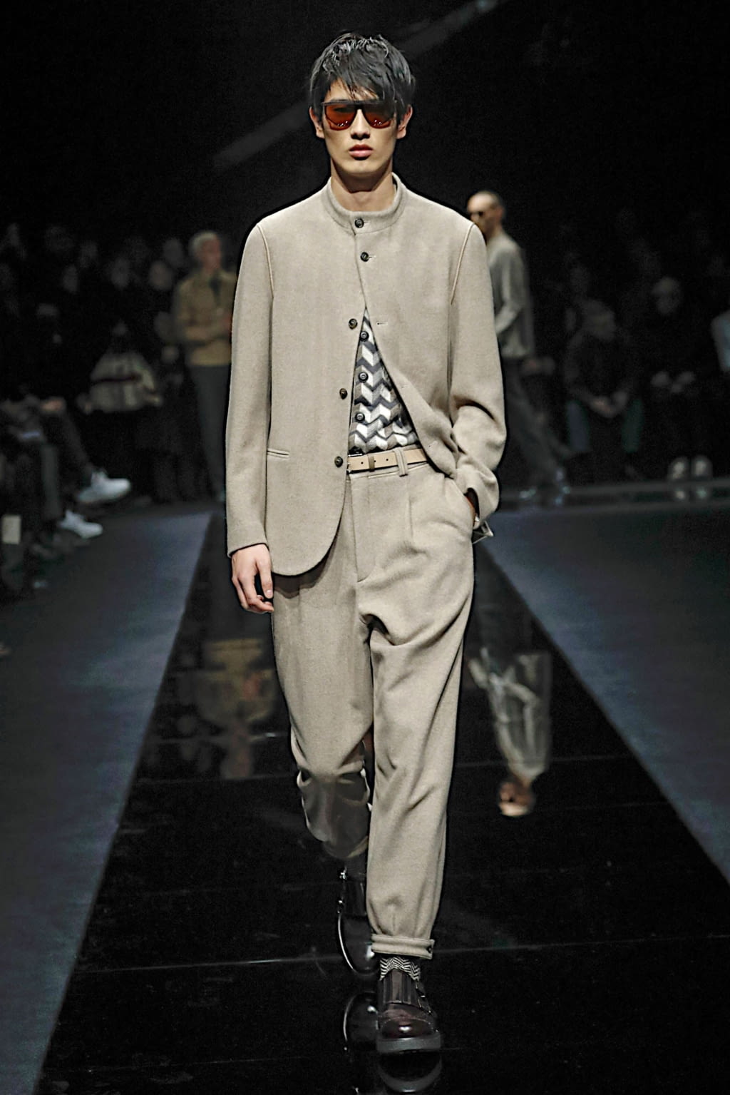 Fashion Week Milan Fall/Winter 2020 look 21 de la collection Giorgio Armani menswear
