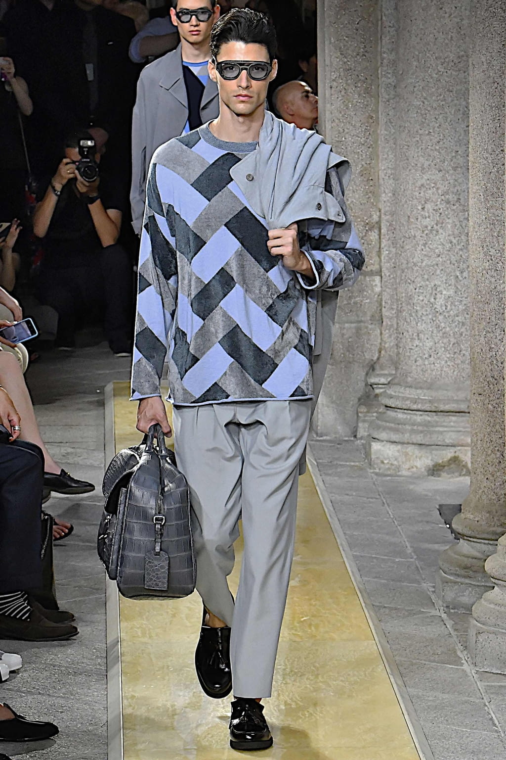 Fashion Week Milan Spring/Summer 2020 look 55 from the Giorgio Armani collection 男装