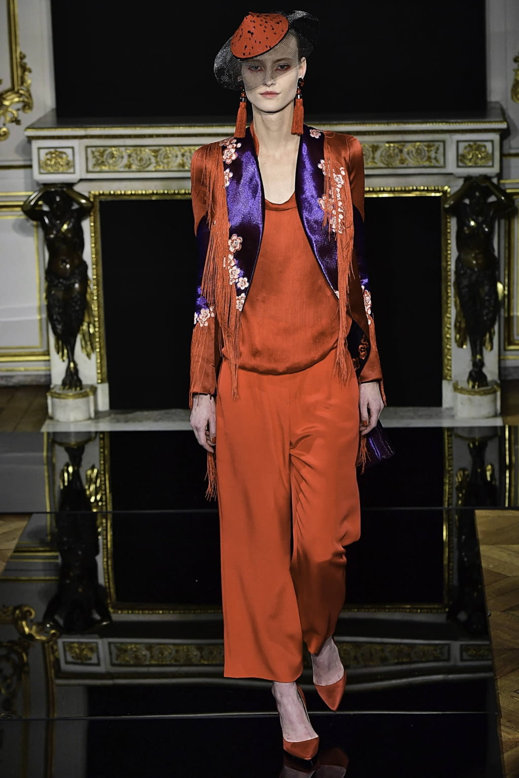 Fashion Week Paris Spring/Summer 2019 look 47 from the Giorgio Armani Privé collection couture