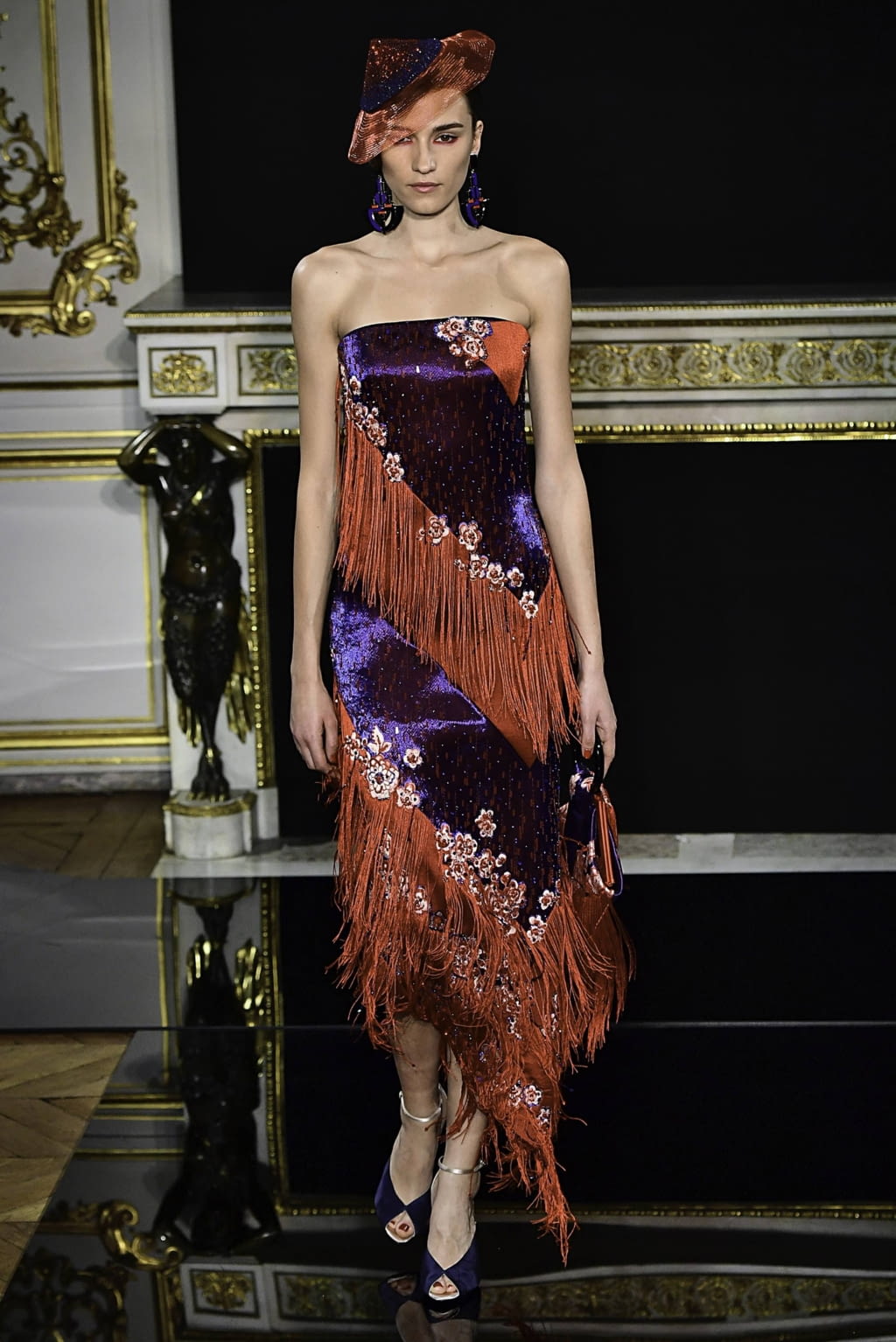Fashion Week Paris Spring/Summer 2019 look 48 from the Giorgio Armani Privé collection couture