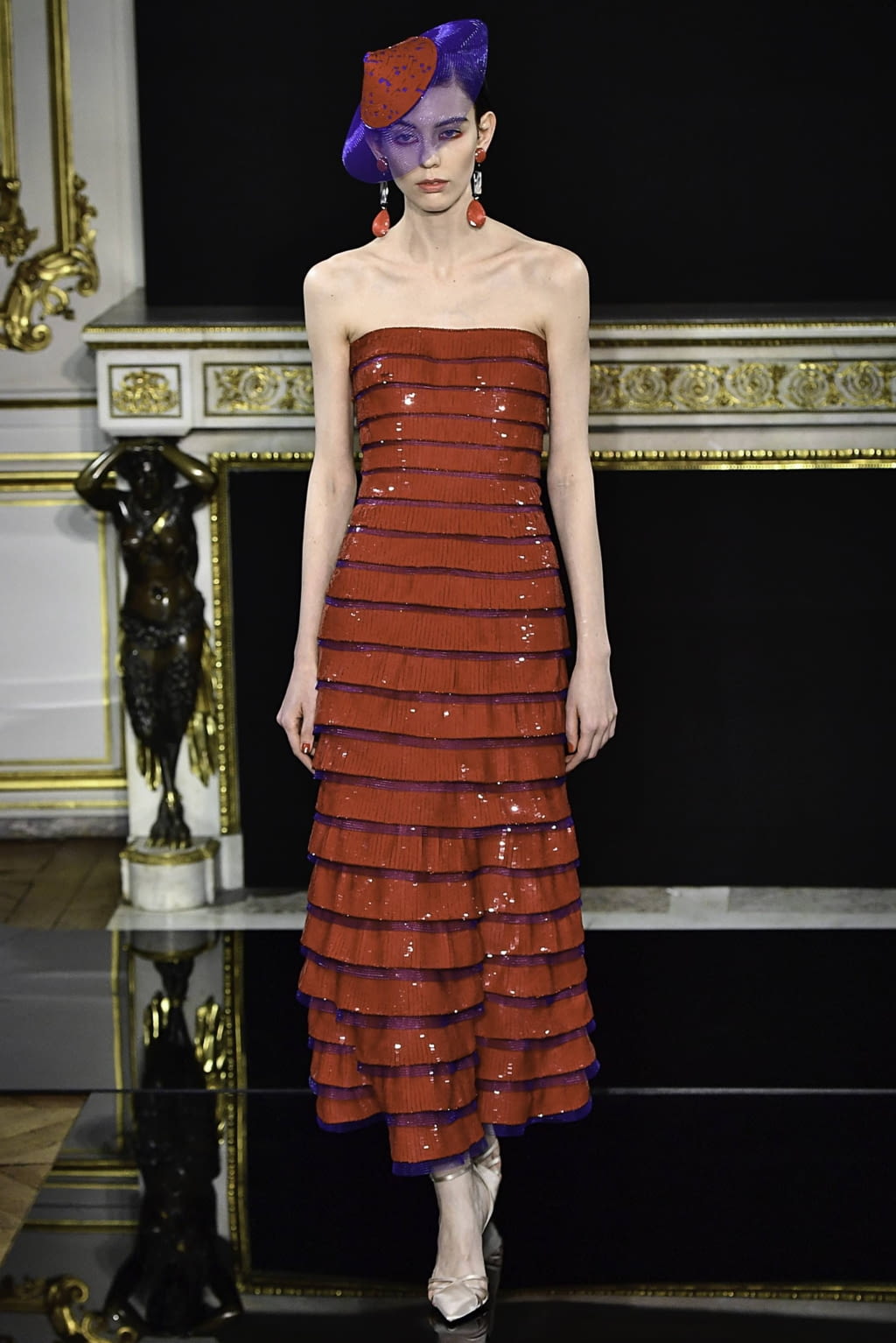 Fashion Week Paris Spring/Summer 2019 look 61 from the Giorgio Armani Privé collection couture