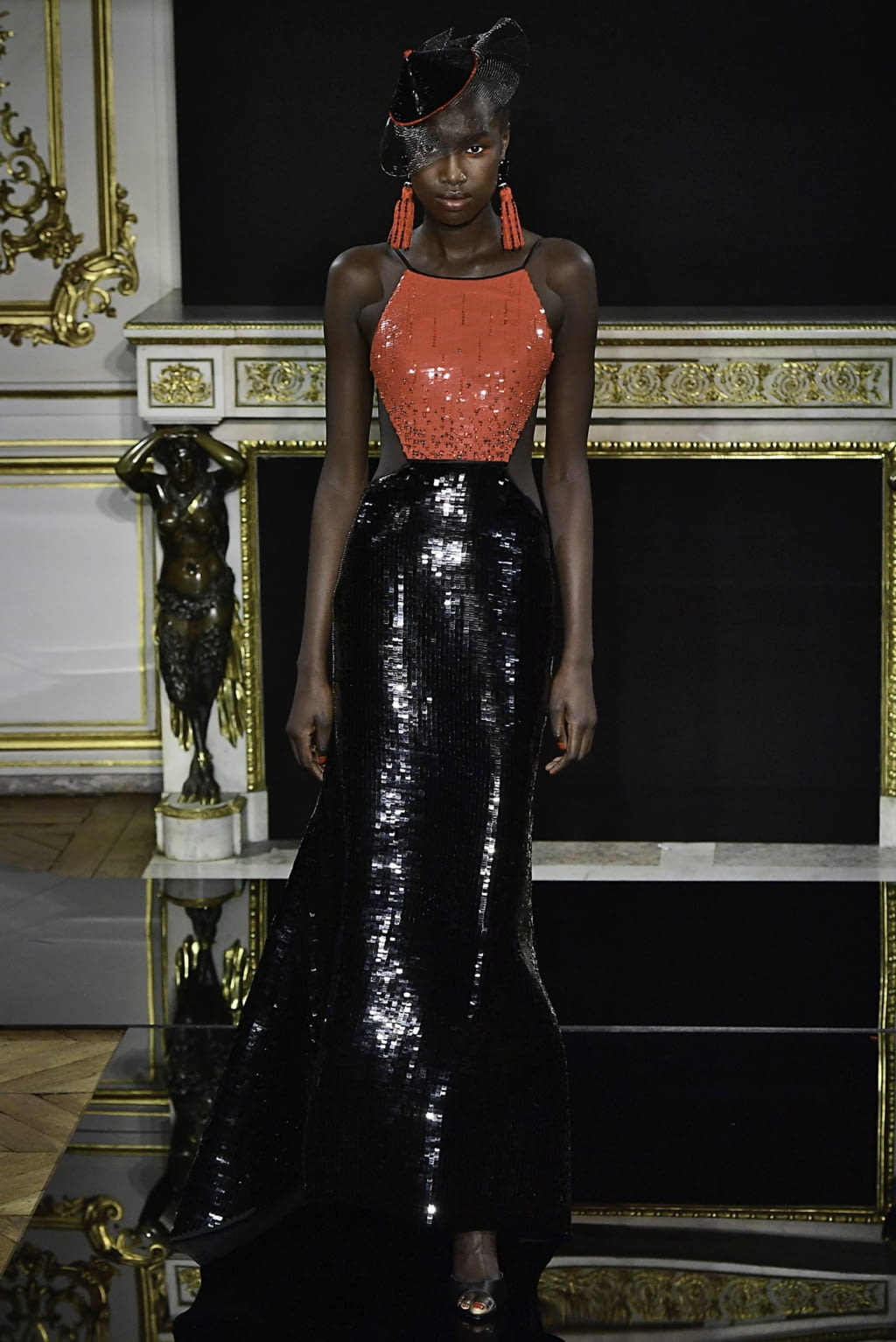 Fashion Week Paris Spring/Summer 2019 look 83 from the Giorgio Armani Privé collection couture