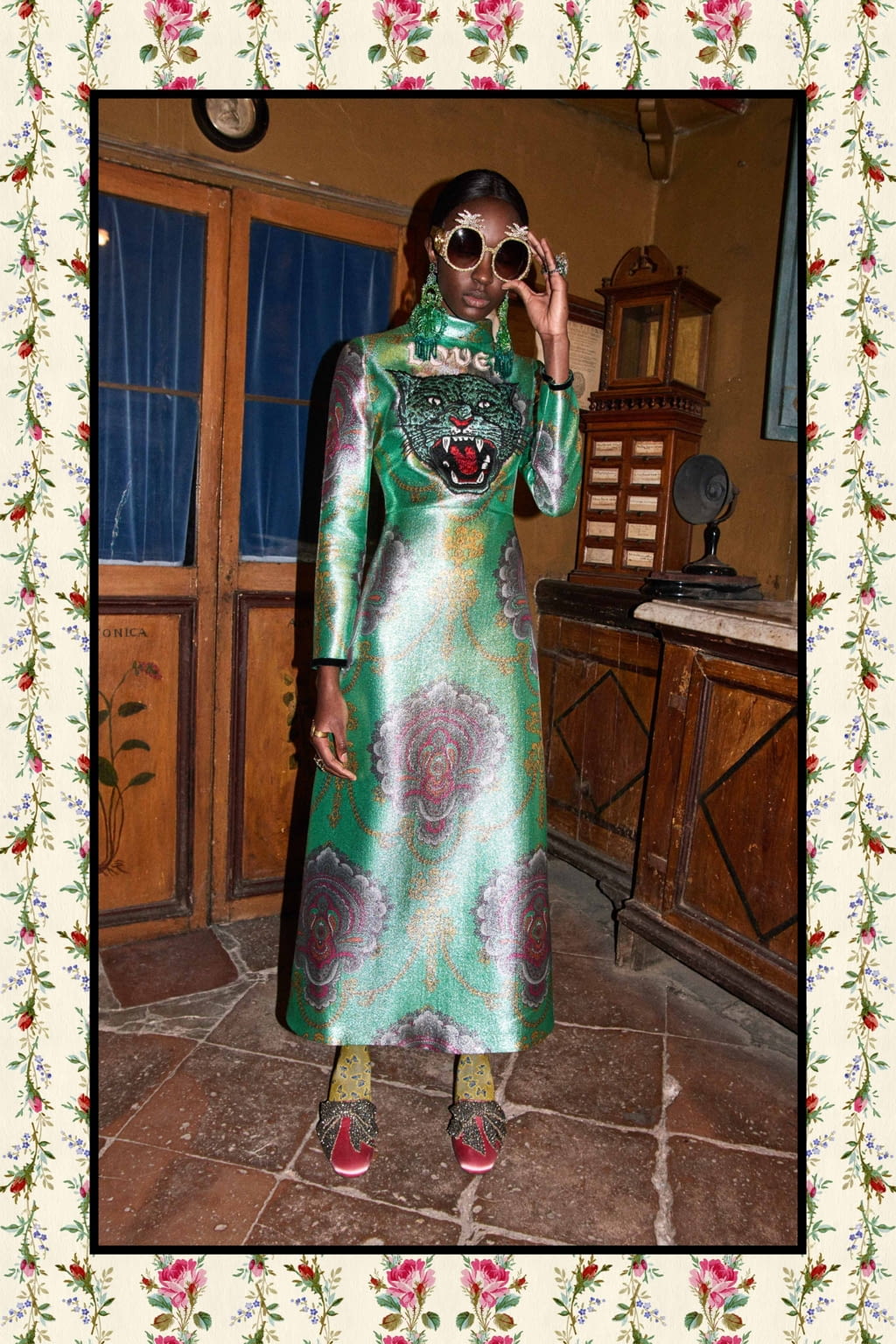 Fashion Week Milan Pre-Fall 2017 look 66 de la collection Gucci womenswear