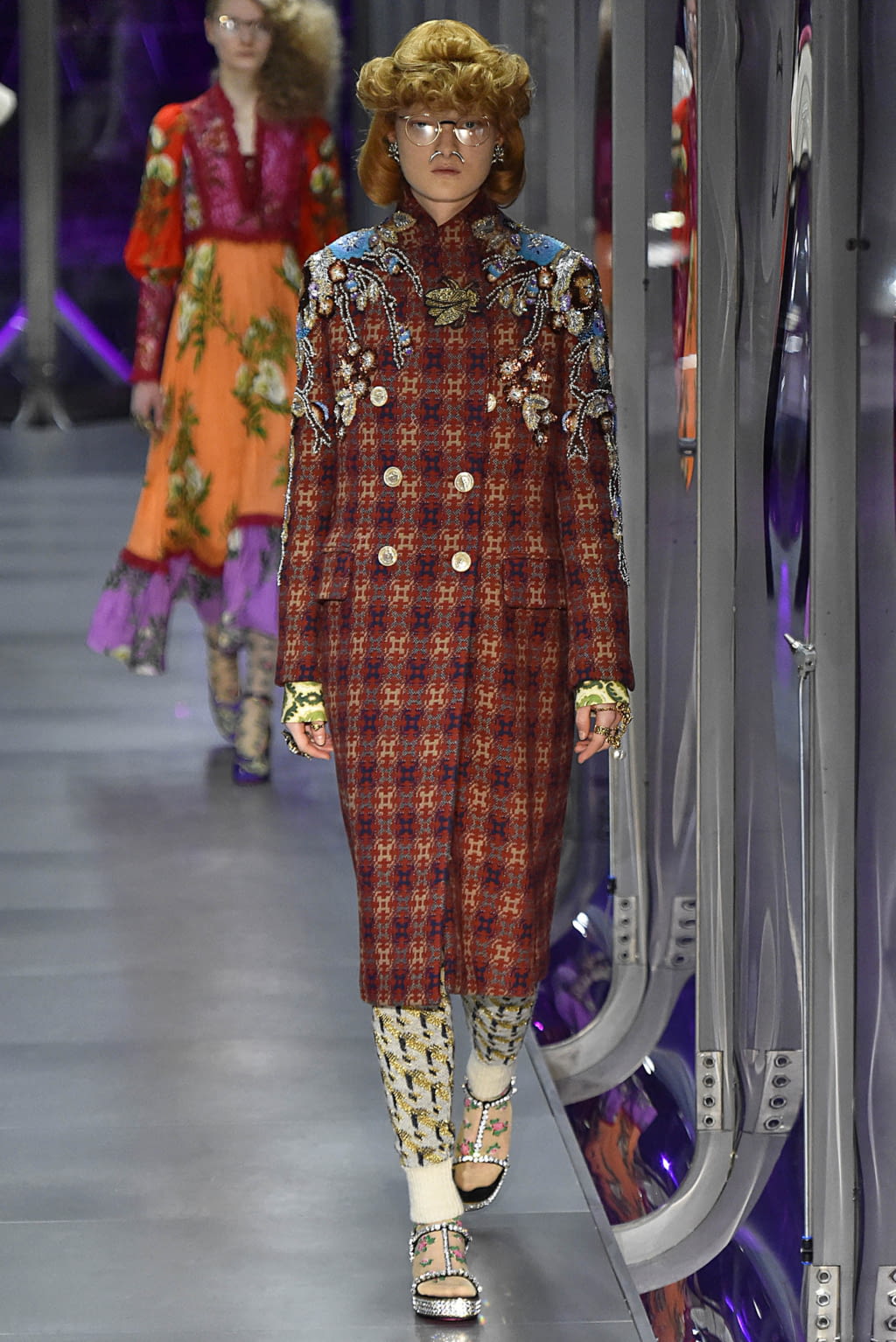 Fashion Week Milan Fall/Winter 2017 look 60 from the Gucci collection 女装