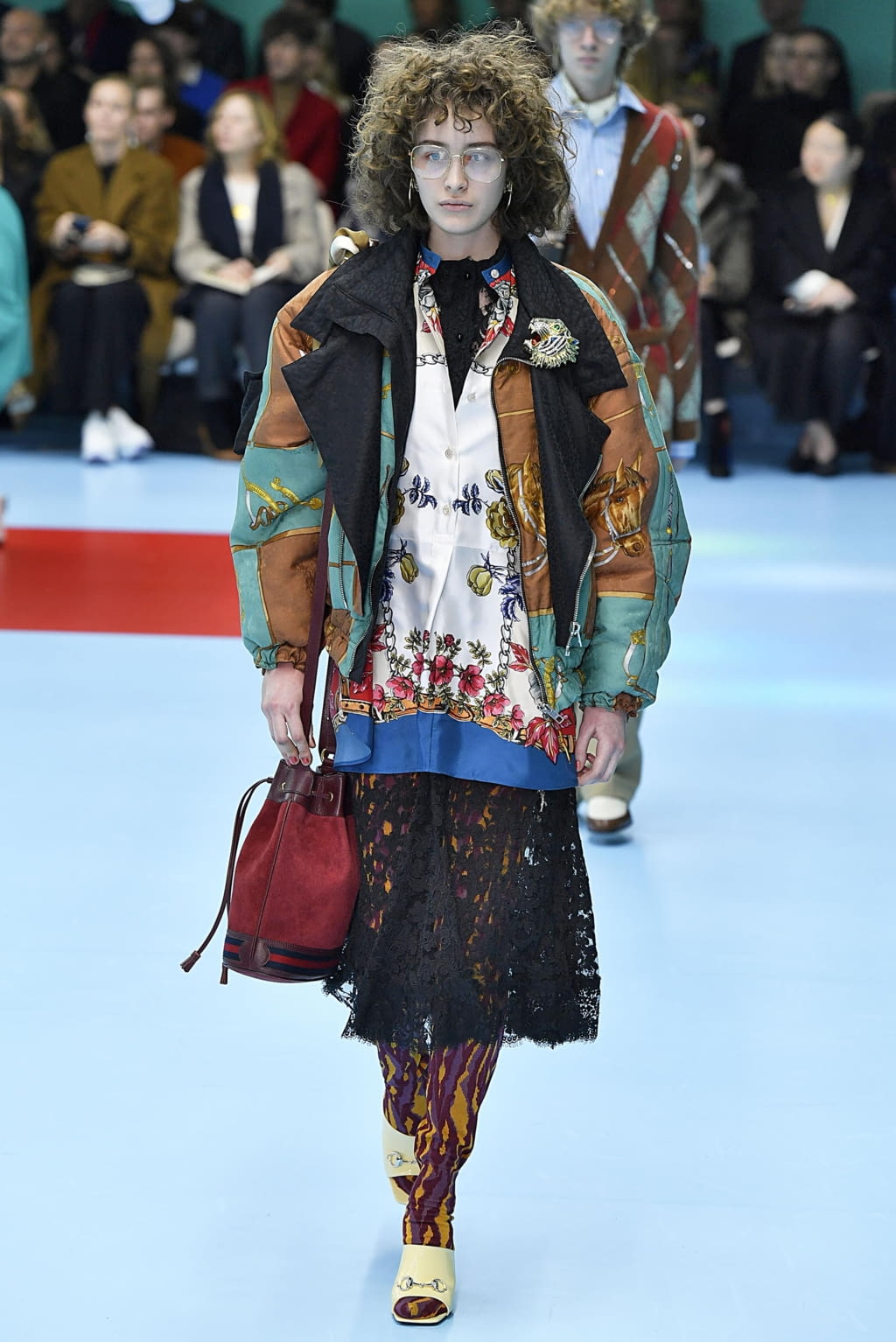 Fashion Week Milan Fall/Winter 2018 look 55 from the Gucci collection 女装