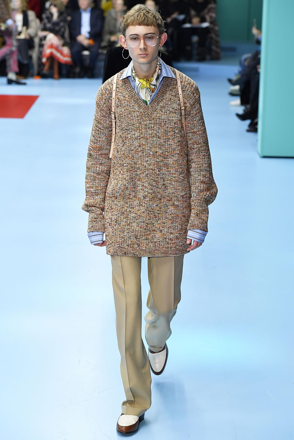 Fashion Week Milan Fall/Winter 2018 look 61 from the Gucci collection menswear