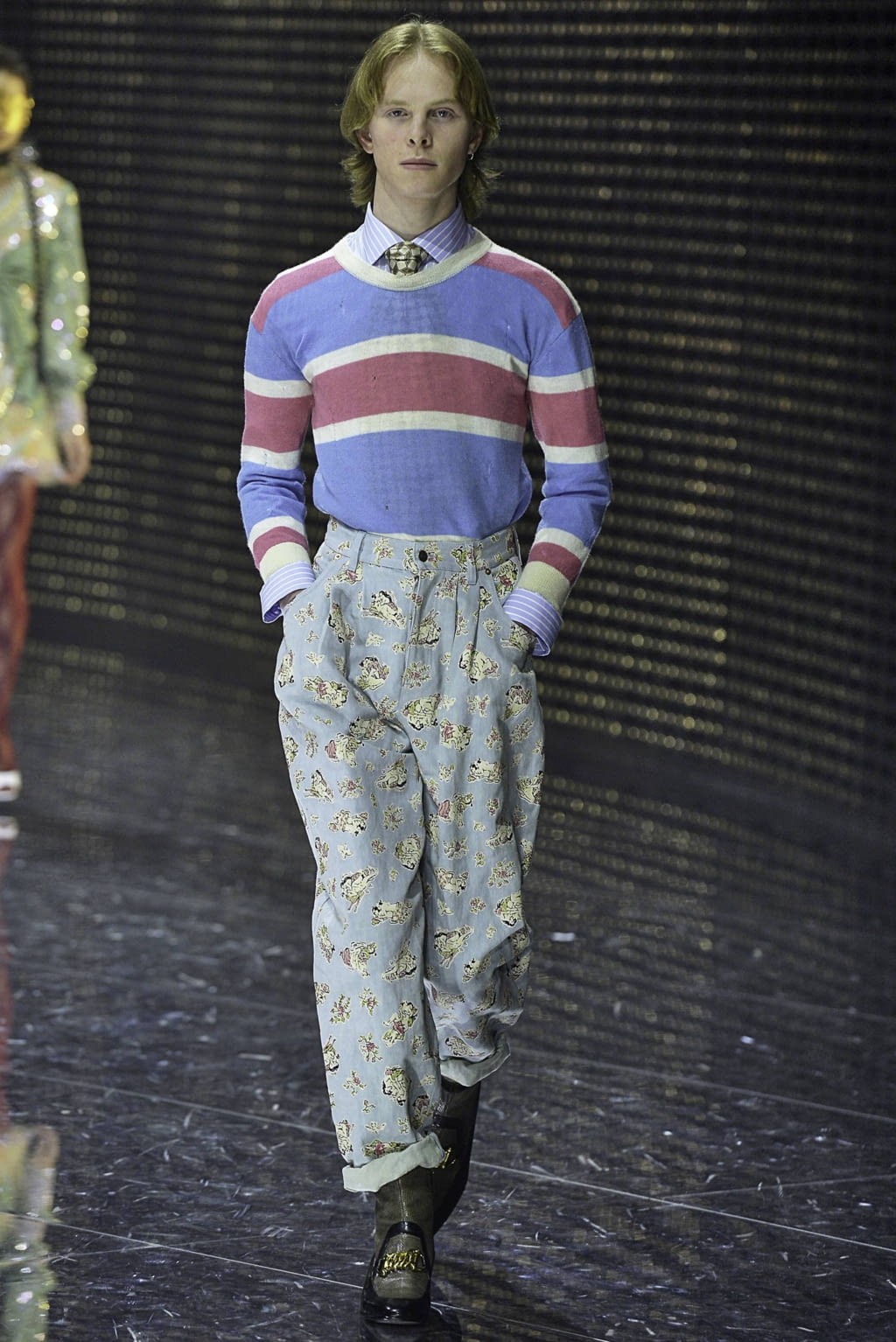Fashion Week Milan Fall/Winter 2019 look 11 from the Gucci collection menswear