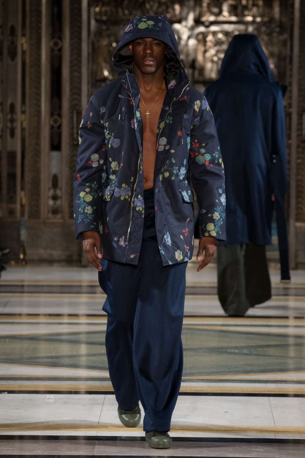 Fashion Week London Fall/Winter 2017 look 30 from the Harry Xu collection menswear