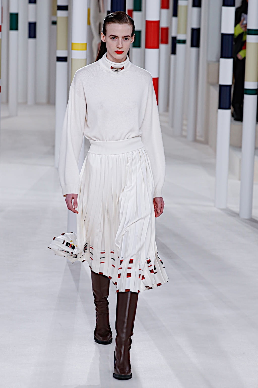 Fashion Week Paris Fall/Winter 2020 look 5 from the Hermès collection 女装