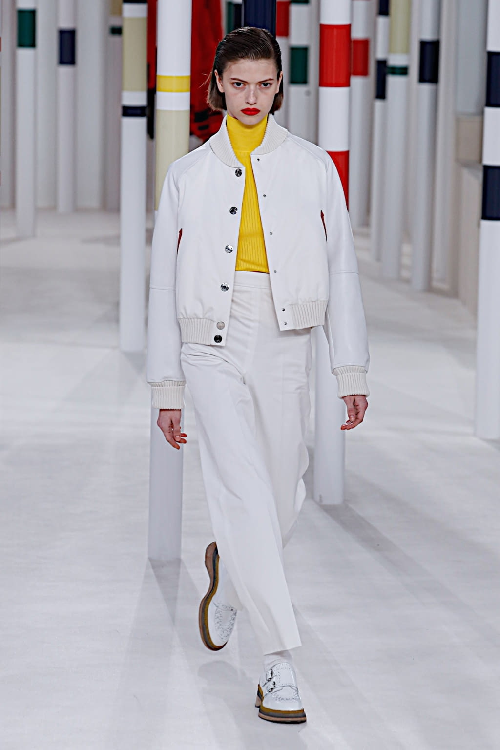 Fashion Week Paris Fall/Winter 2020 look 7 from the Hermès collection 女装