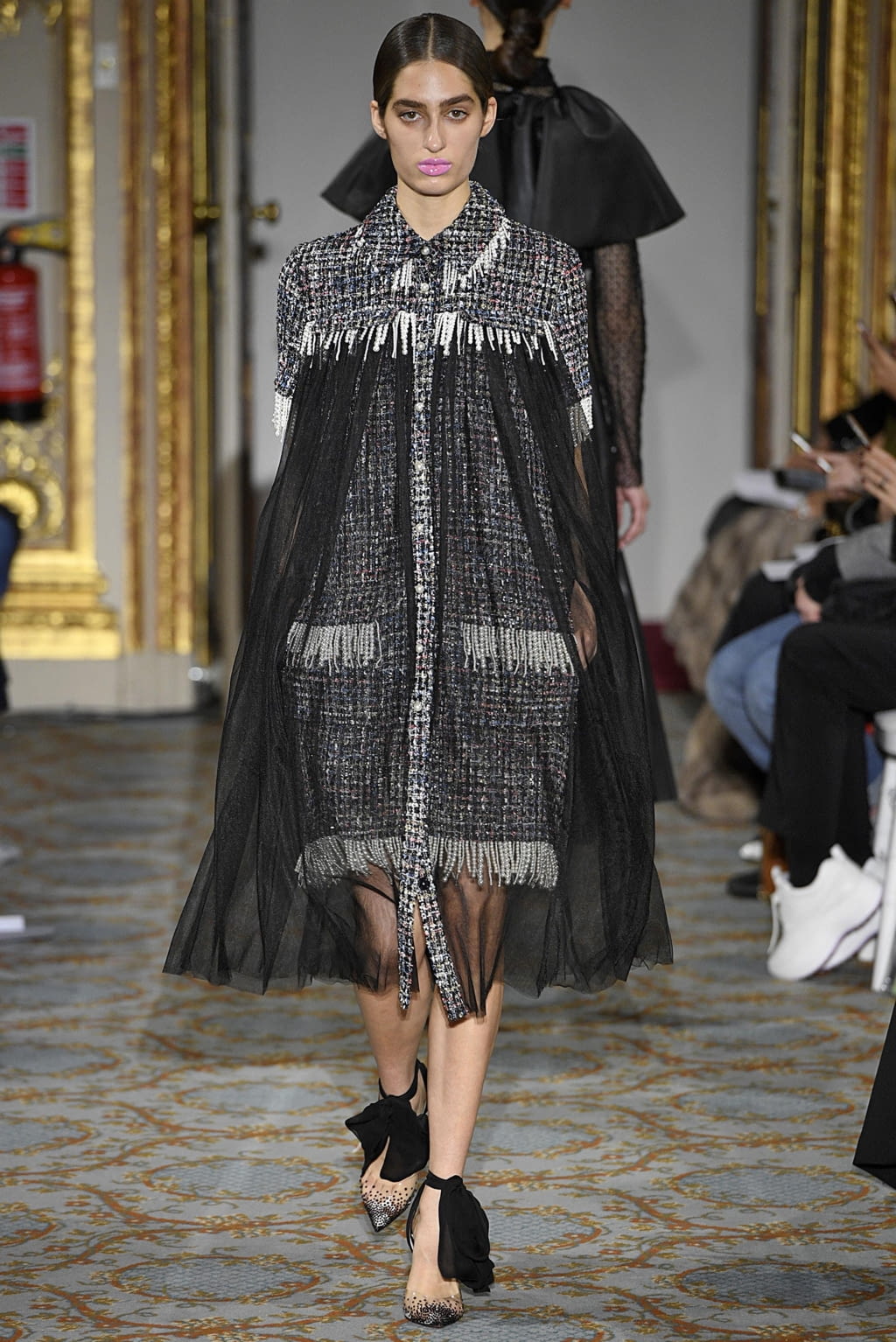 Fashion Week London Fall/Winter 2018 look 7 from the Huishan Zhang collection womenswear