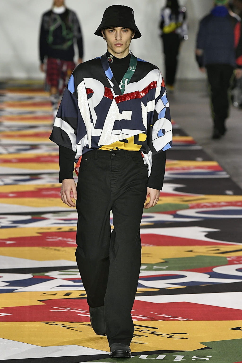 Fashion Week London Fall/Winter 2019 look 43 from the Iceberg collection 男装