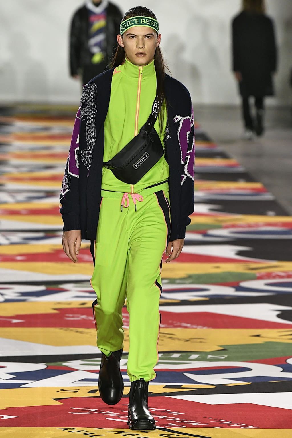 Fashion Week London Fall/Winter 2019 look 14 from the Iceberg collection 男装