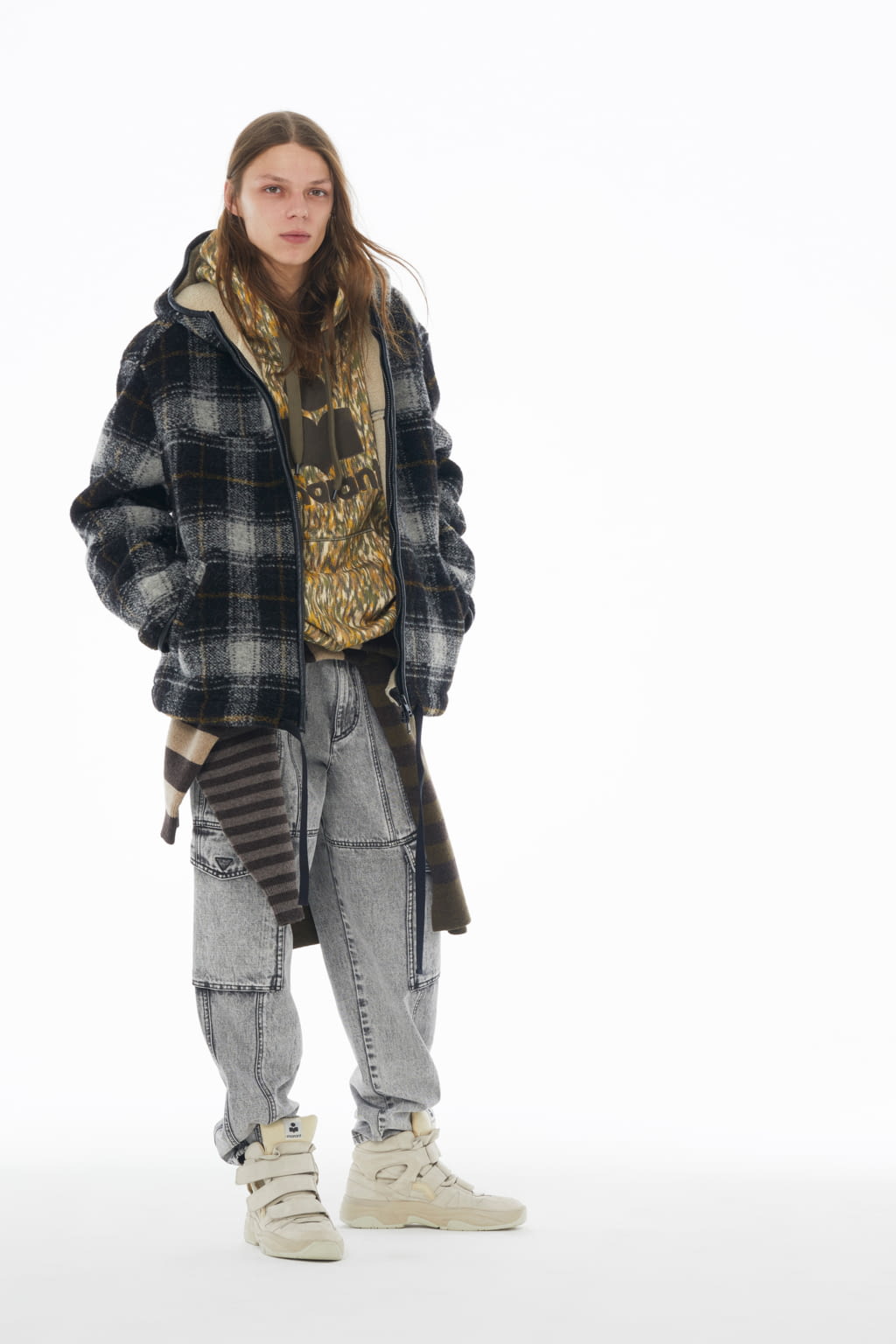 Fashion Week Paris Fall/Winter 2022 look 15 de la collection Isabel Marant menswear