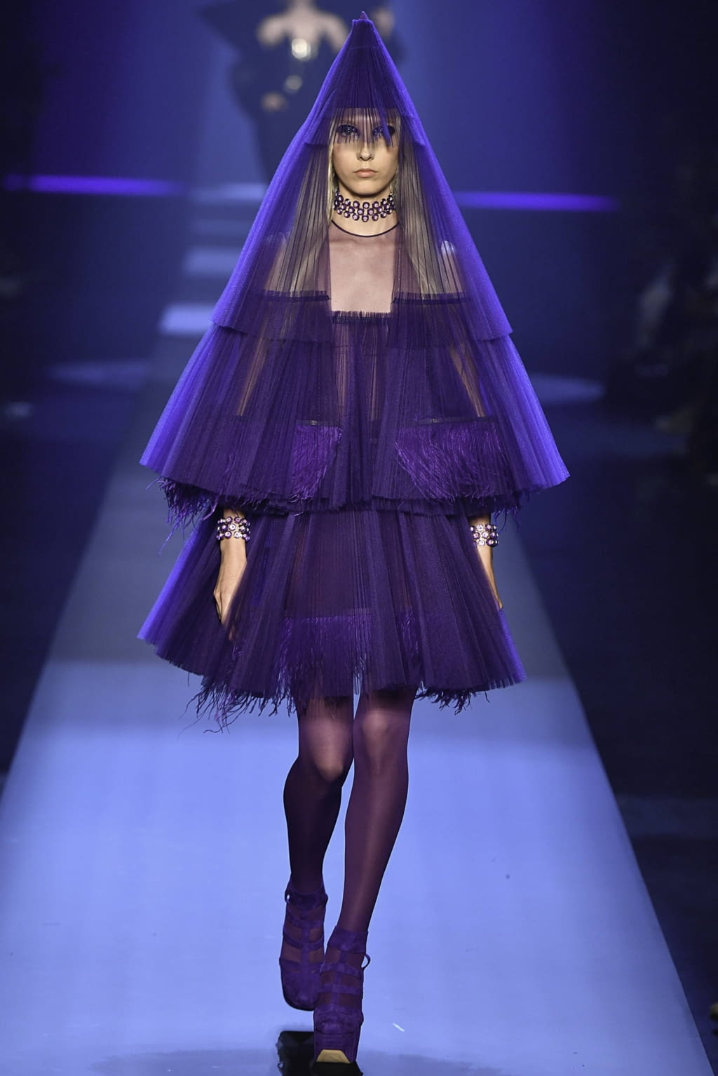 Fashion Week Paris Fall/Winter 2019 look 35 from the Jean Paul Gaultier collection 高级定制