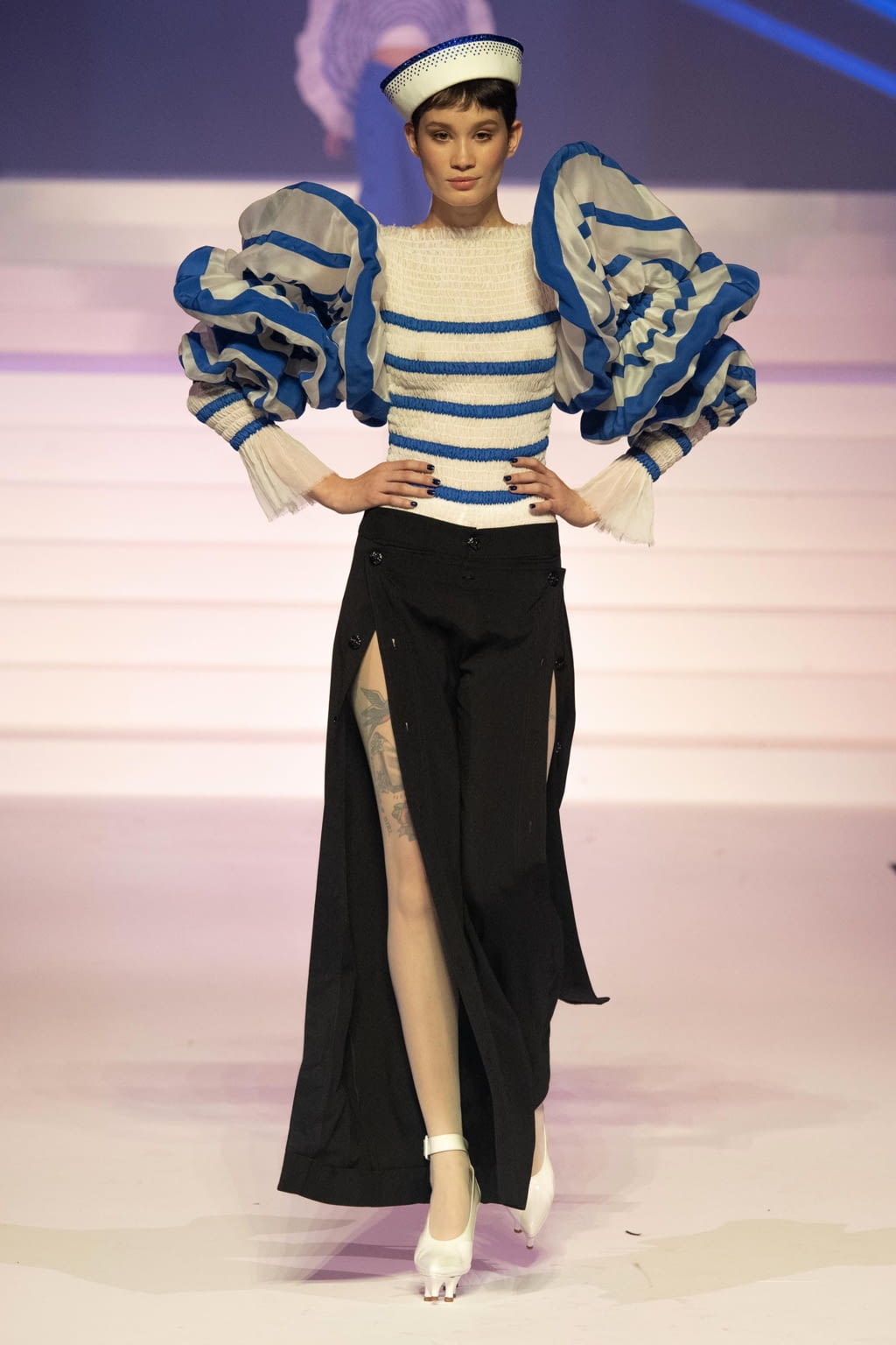 Fashion Week Paris Spring/Summer 2020 look 43 from the Jean Paul Gaultier collection couture