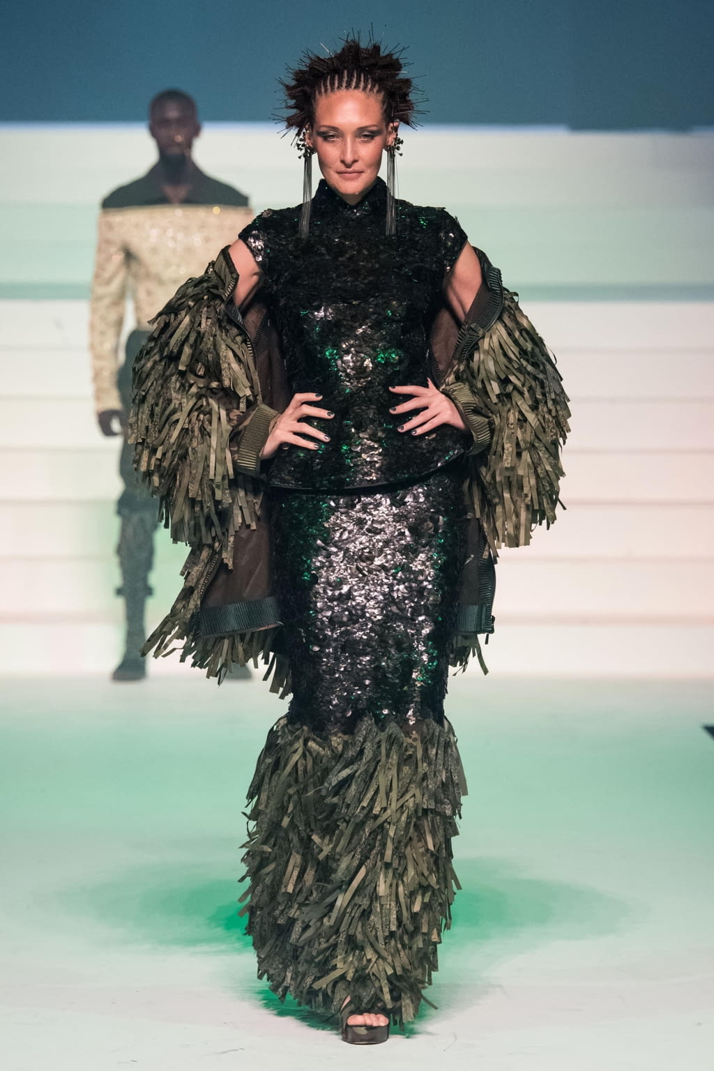 Fashion Week Paris Spring/Summer 2020 look 96 from the Jean Paul Gaultier collection couture