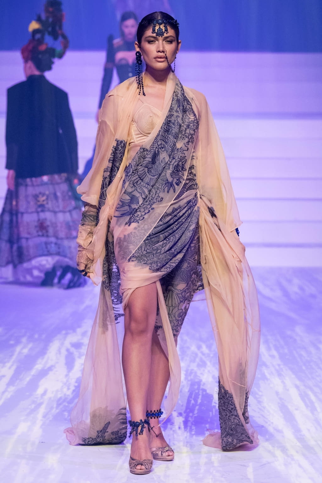 Fashion Week Paris Spring/Summer 2020 look 105 from the Jean Paul Gaultier collection couture