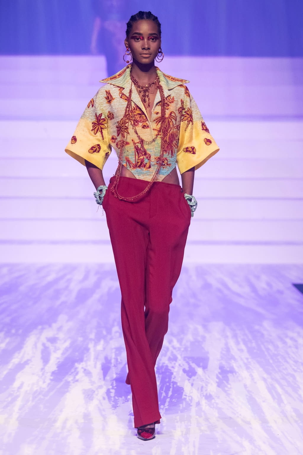 Fashion Week Paris Spring/Summer 2020 look 113 from the Jean Paul Gaultier collection couture