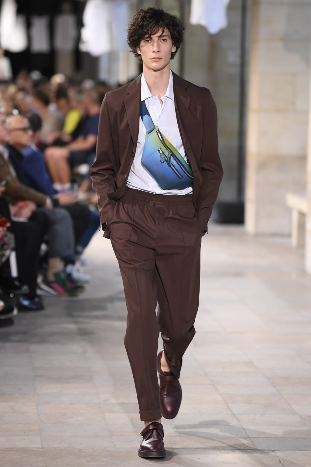 Fashion Week Paris Spring/Summer 2019 look 7 from the Hermès collection menswear