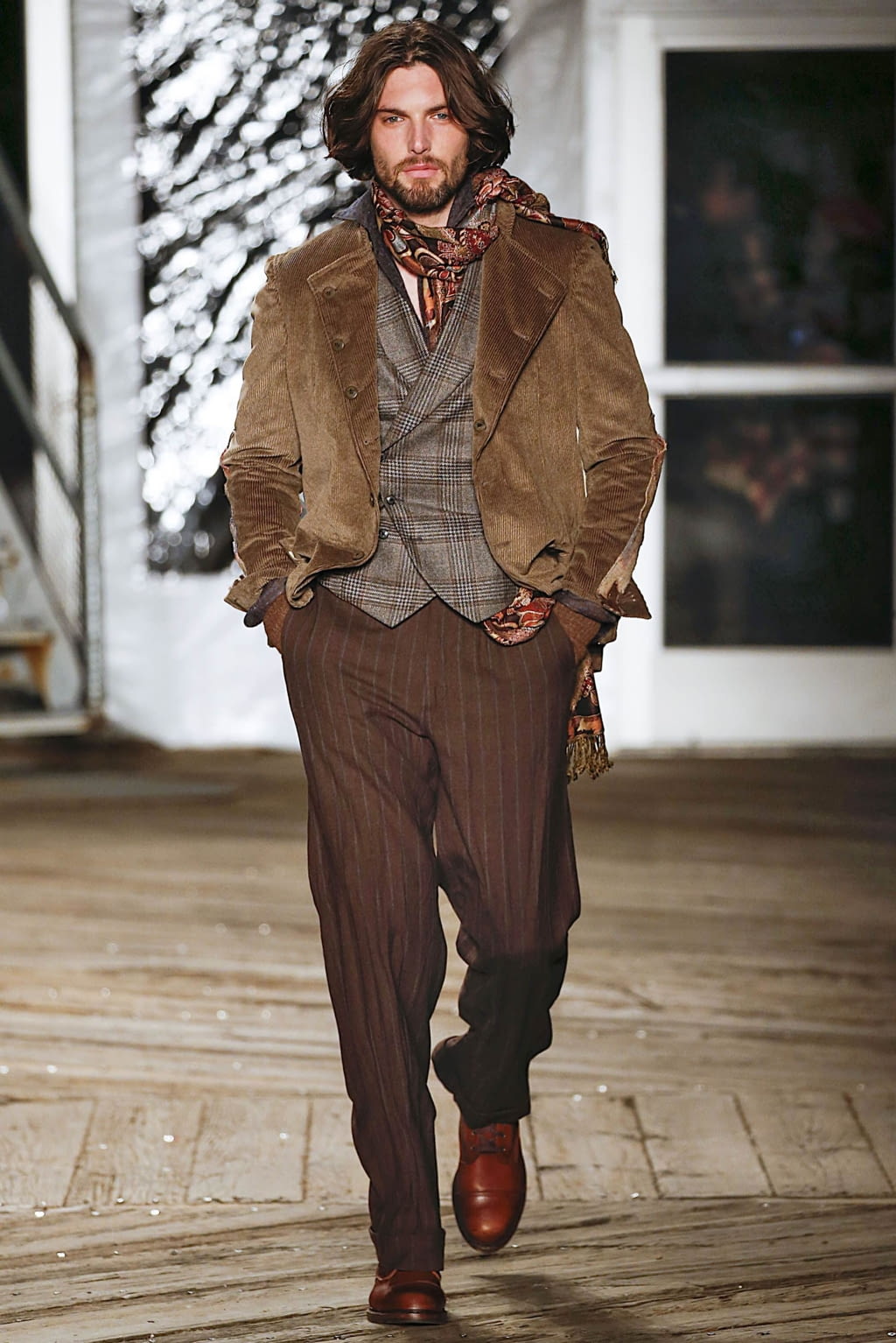 Fashion Week New York Fall/Winter 2019 look 7 from the Joseph Abboud collection 男装